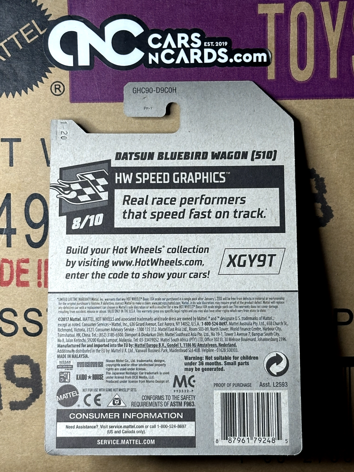 2020 Hot Wheels HW Speed Graphics Datsun Bluebird Wagon (510) (Cracked Blister)