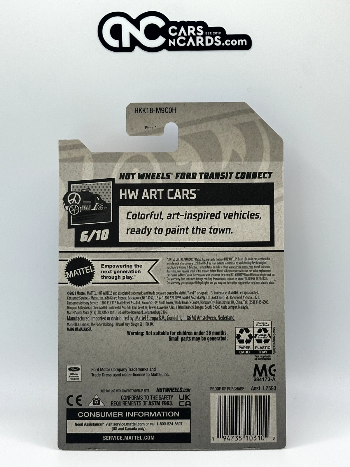 2023 Hot Wheels RLC Factory Sealed HW Art Cars Hot Wheels Ford Transit Connect
