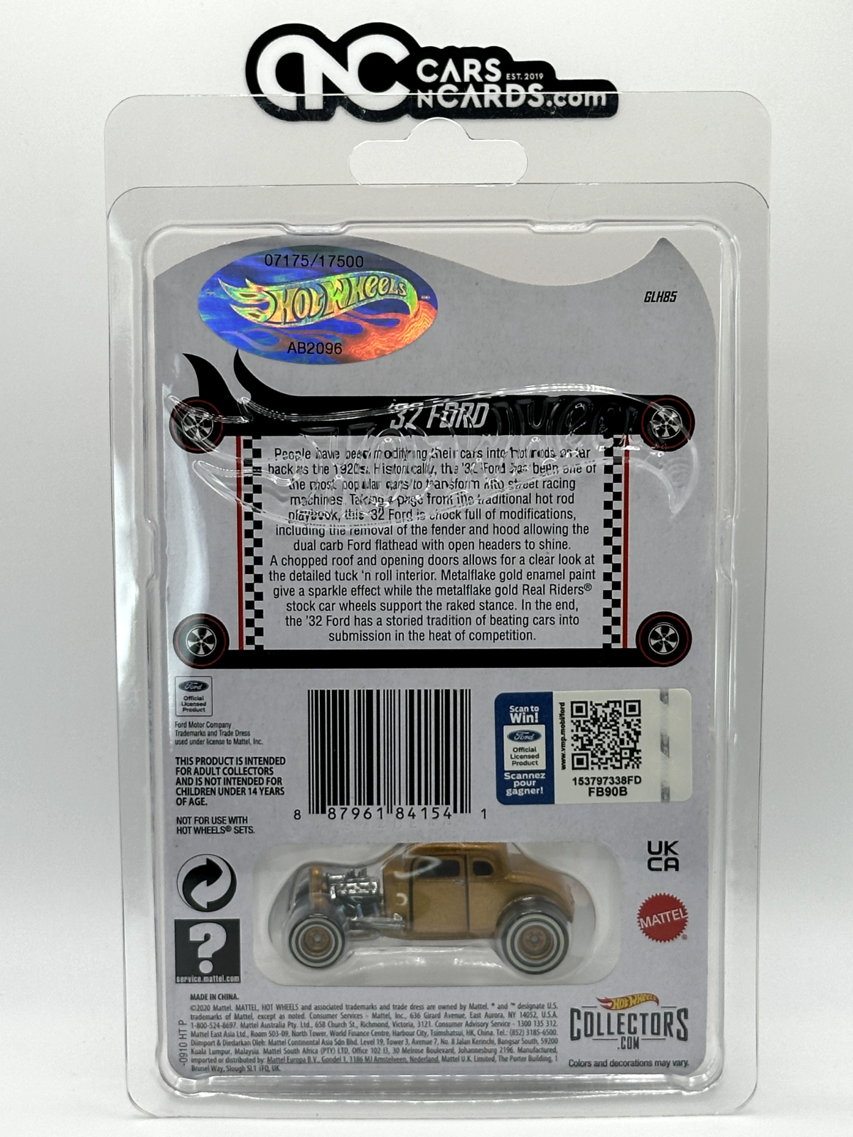 2021 Hot Wheels RLC '32 Ford Gold 7175/17500 With Protector