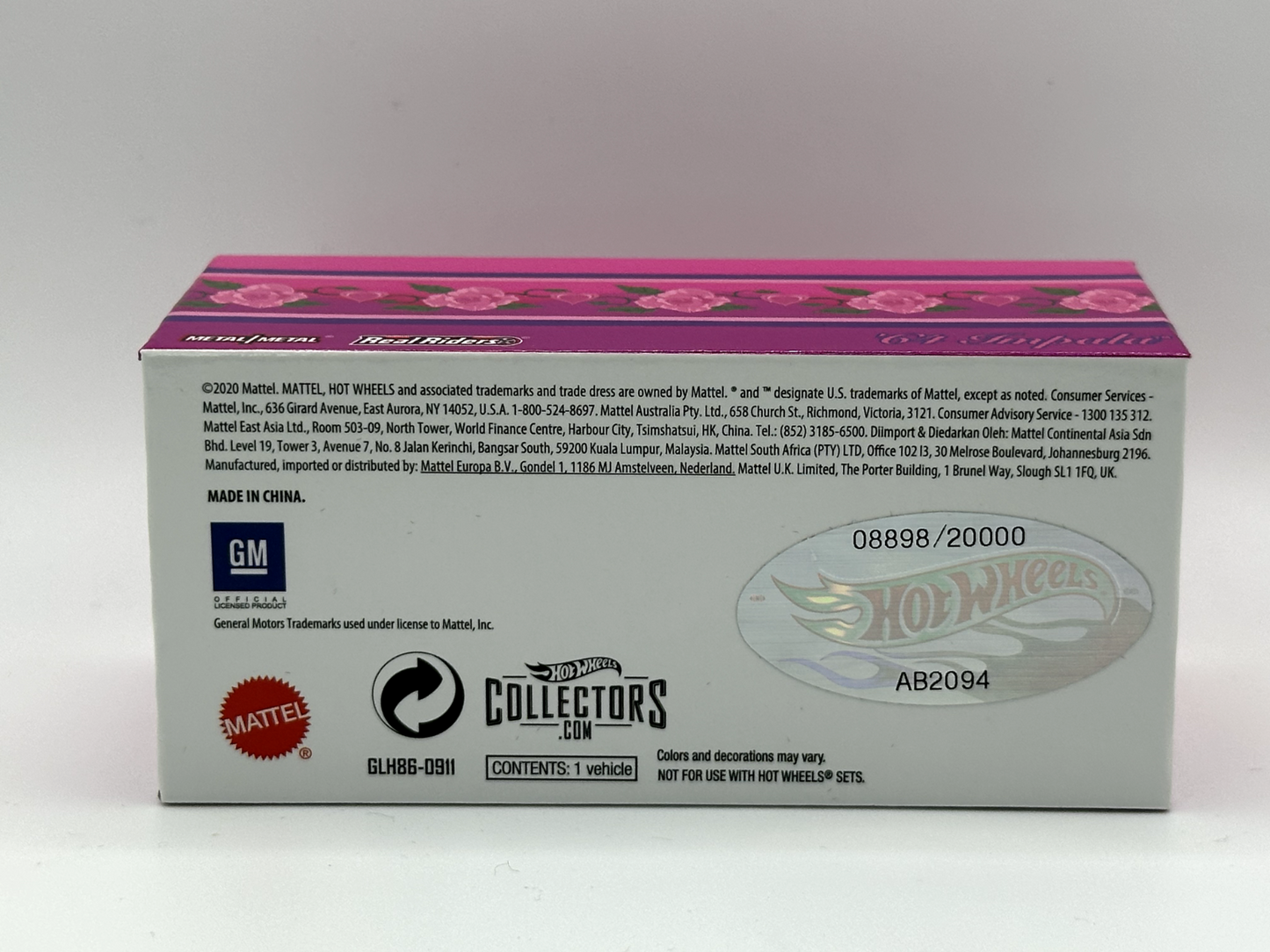 2021 Hot Wheels RLC '64 Chevrolet Impala "Rose 'N One" 08898/20000 With Box