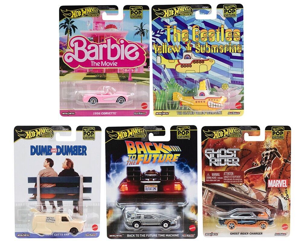 2025 Hot Wheels Premium Pop Culture H Case Full Set of 5