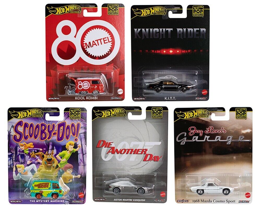 2025 Hot Wheels Premium Pop Culture G Case Full Set of 5