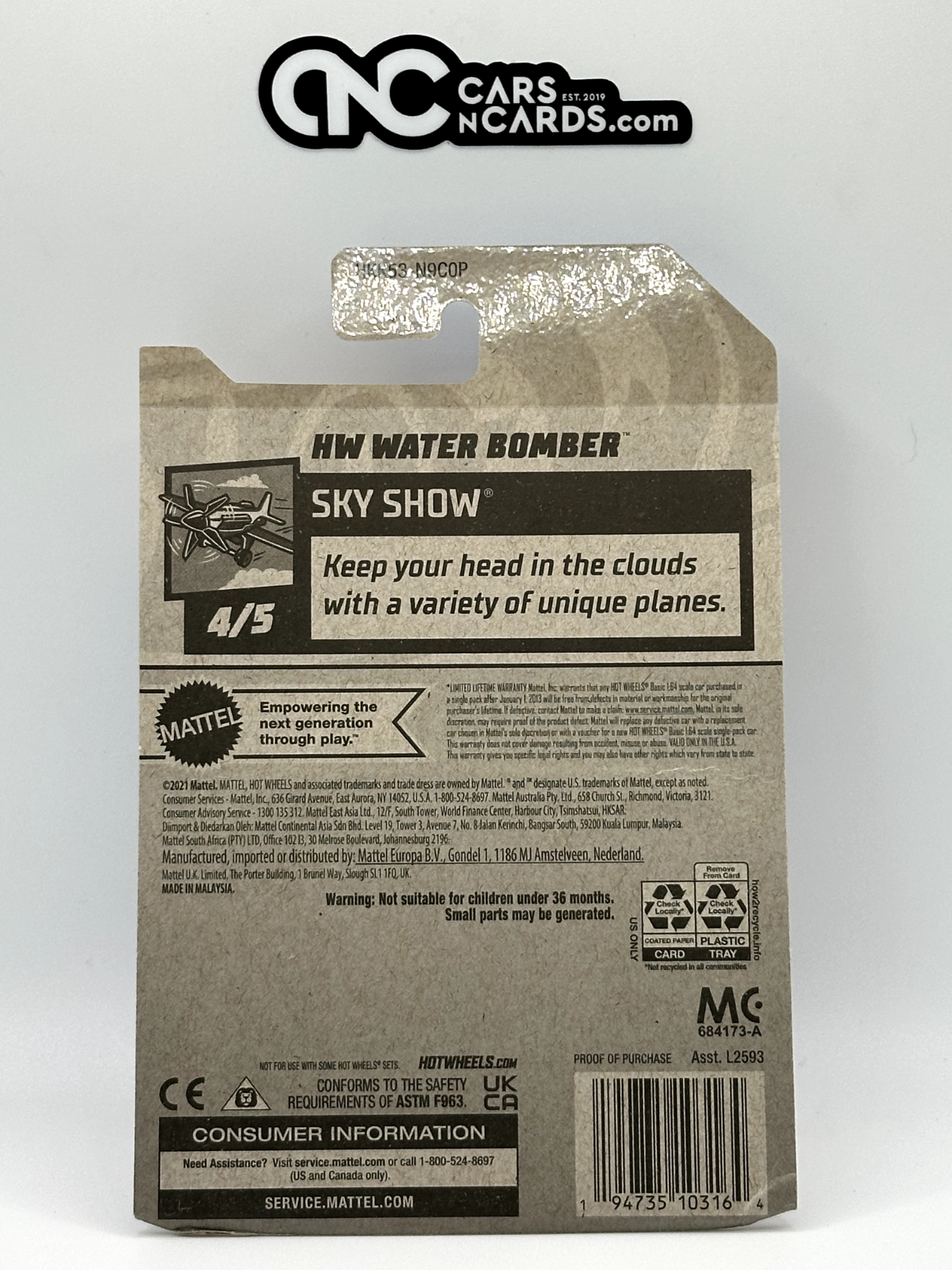 2023 Hot Wheels RLC Factory Sealed Sky Show Water Bomber Yellow (Card Damage)