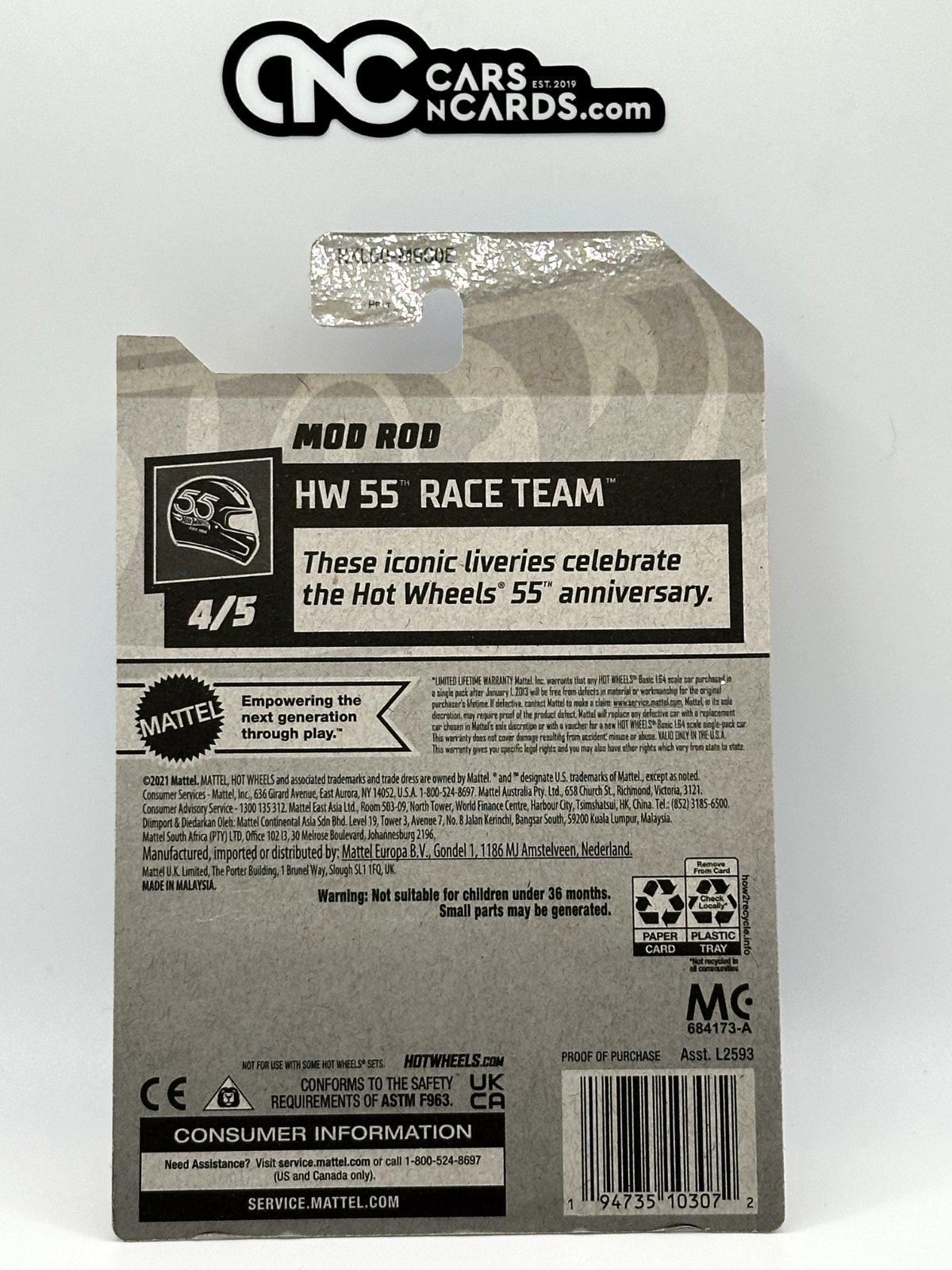 2023 Hot Wheels RLC Factory Sealed HW 55 Race Team 4/5 Mod Rod Treasure Hunt