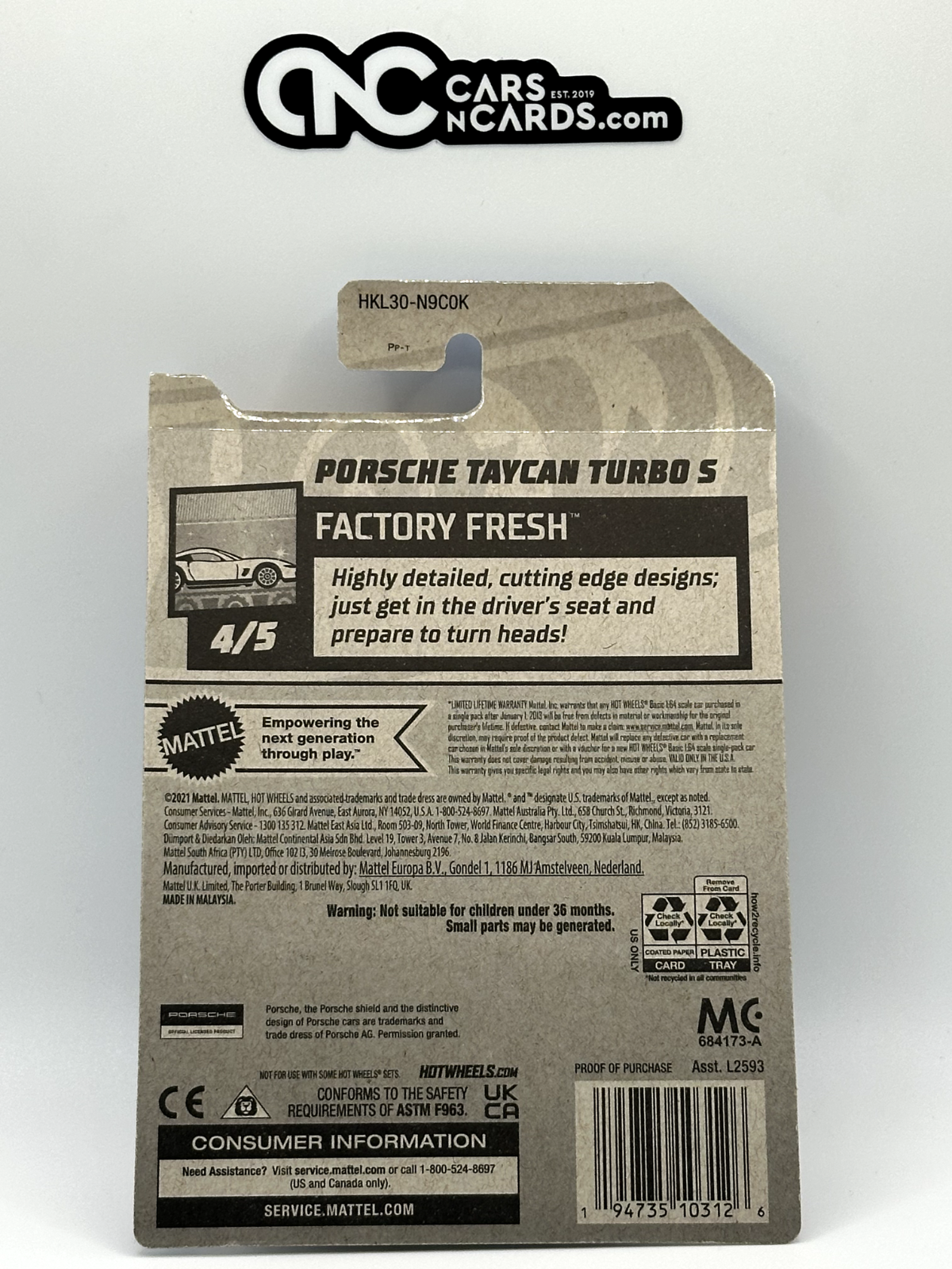 2023 Hot Wheels RLC Factory Sealed Factory Fresh Porsche Taycan Turbo S Zamac