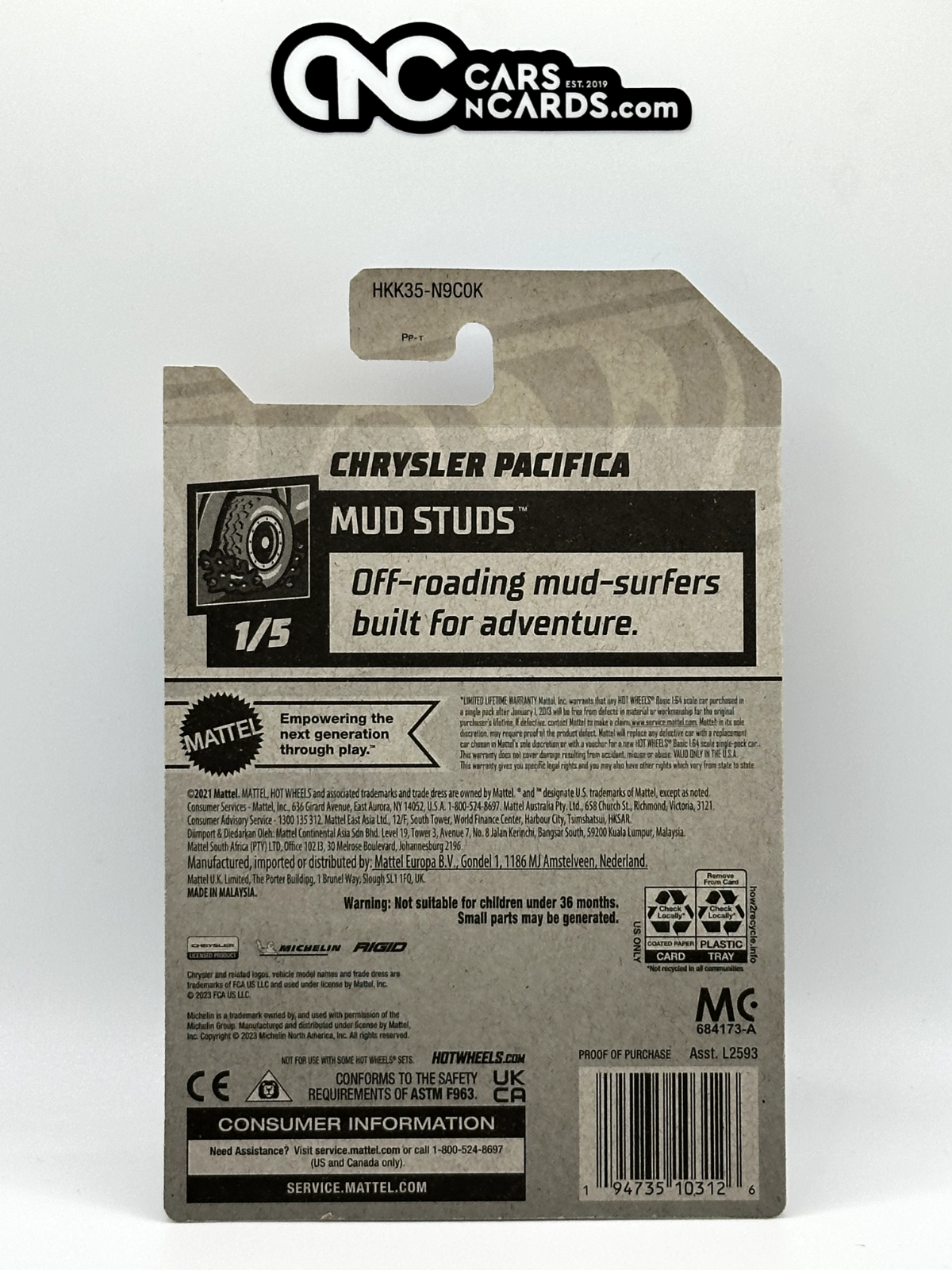 2023 Hot Wheels RLC Factory Sealed Mud Studs 1/5 Chrysler Pacifica Green