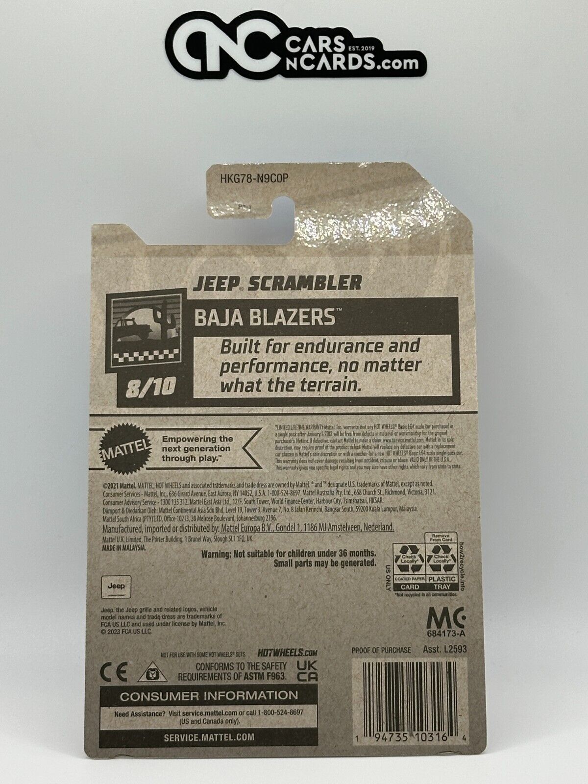 2023 Hot Wheels RLC Factory Sealed Baja Blazers Jeep Scrambler (Soft Corners)
