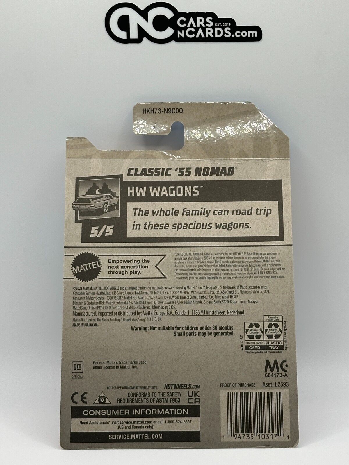 2023 Hot Wheels RLC Factory Sealed HW Wagons 5/5 Classic '55 Nomad (Card Damage)