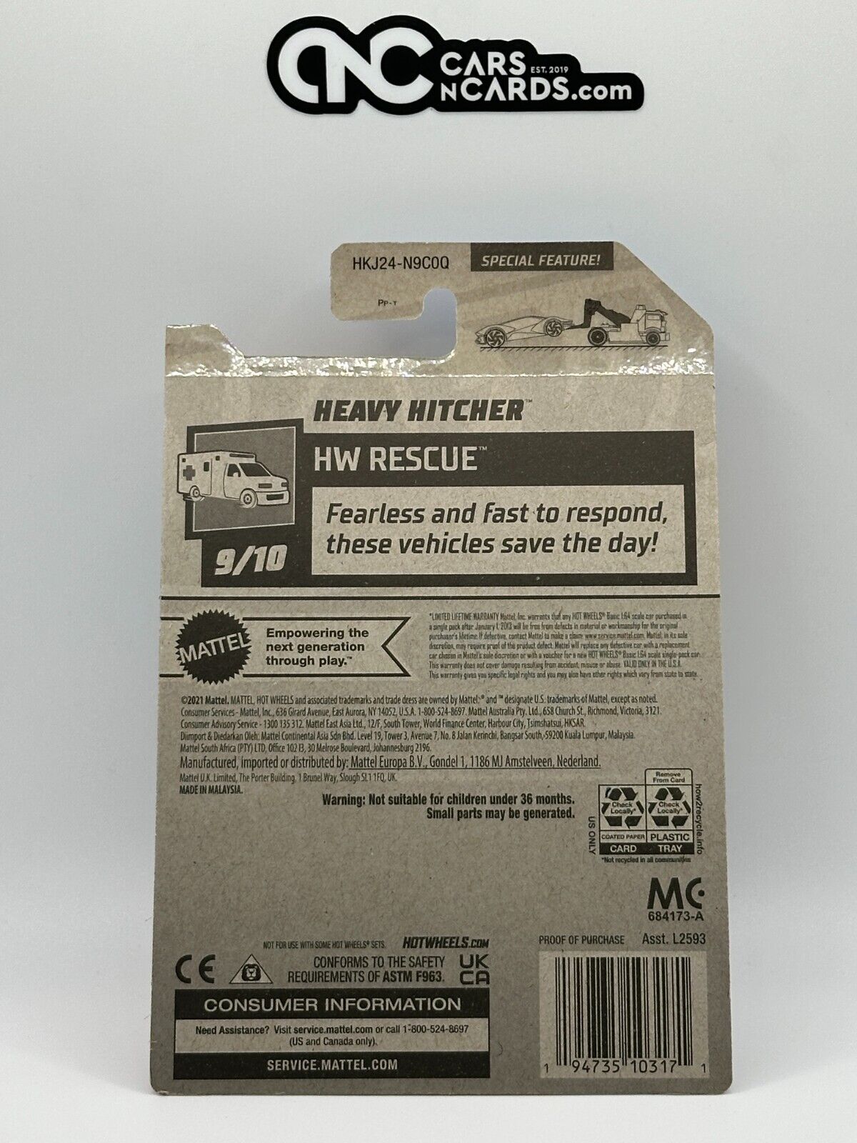 2023 Hot Wheels RLC Factory Sealed HW Rescue 9/10 Heavy Hitcher