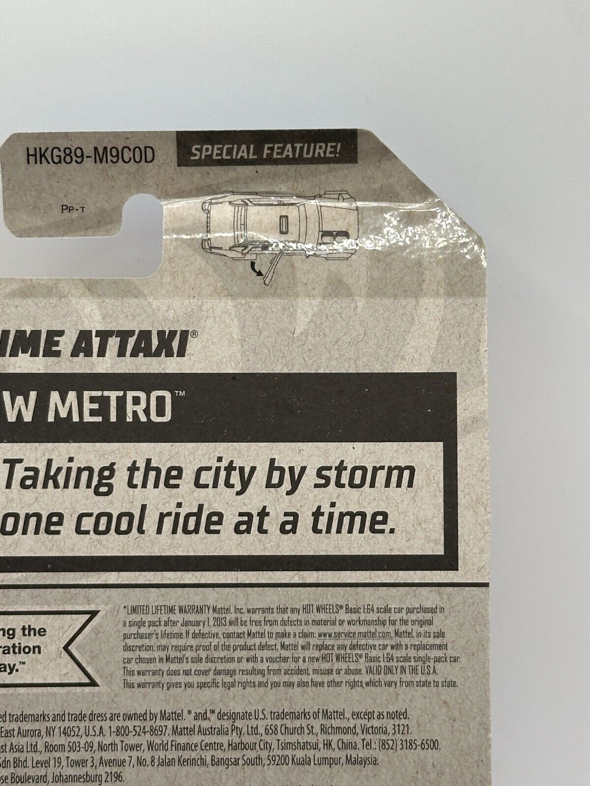 2023 Hot Wheels RLC Factory Sealed HW Metro 3/10 Time Attaxi (Card Damage)