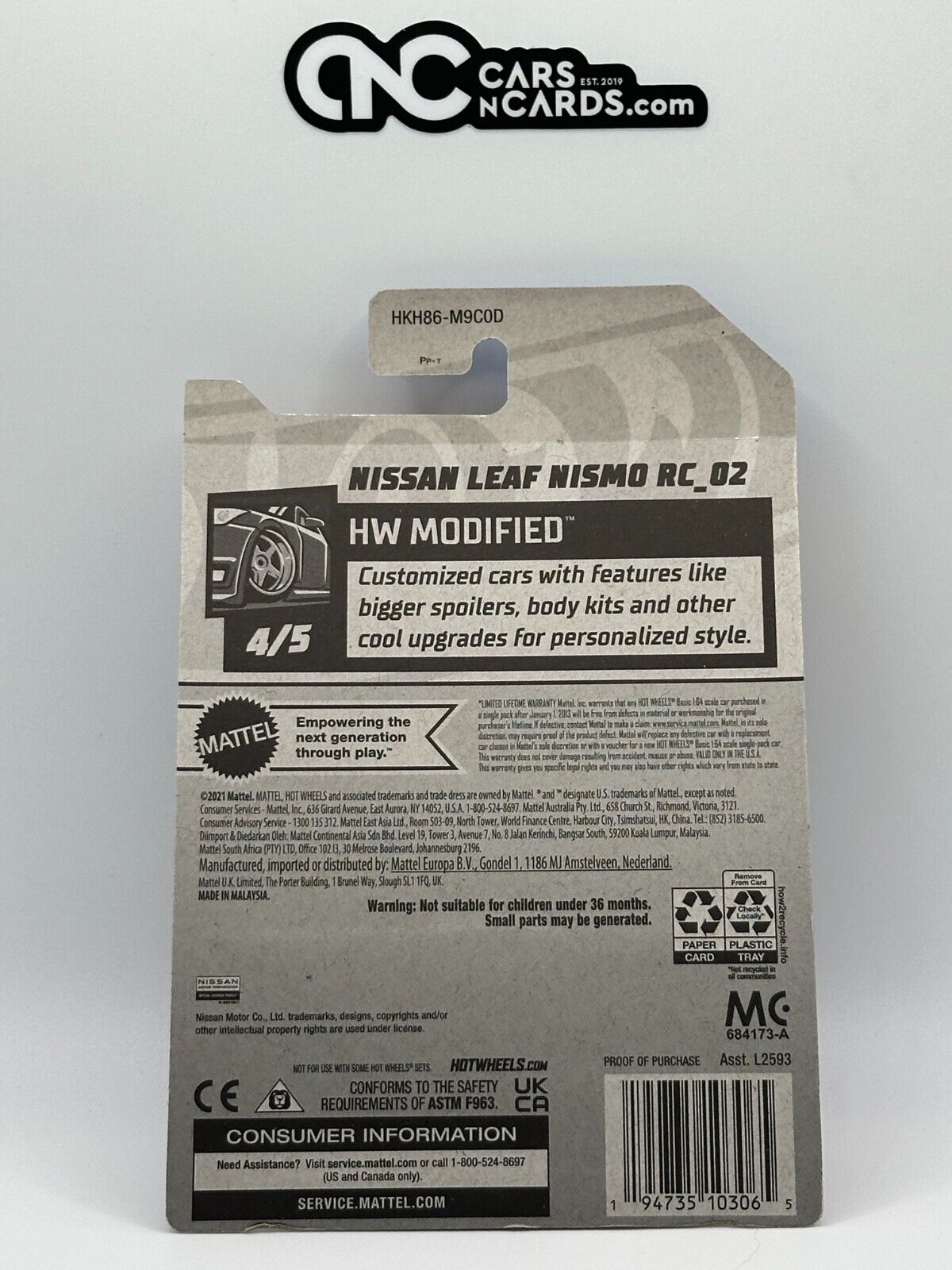 2023 Hot Wheels RLC Factory Sealed HW Modified 4/5 Nissan Leaf Nismo RC_02 Red