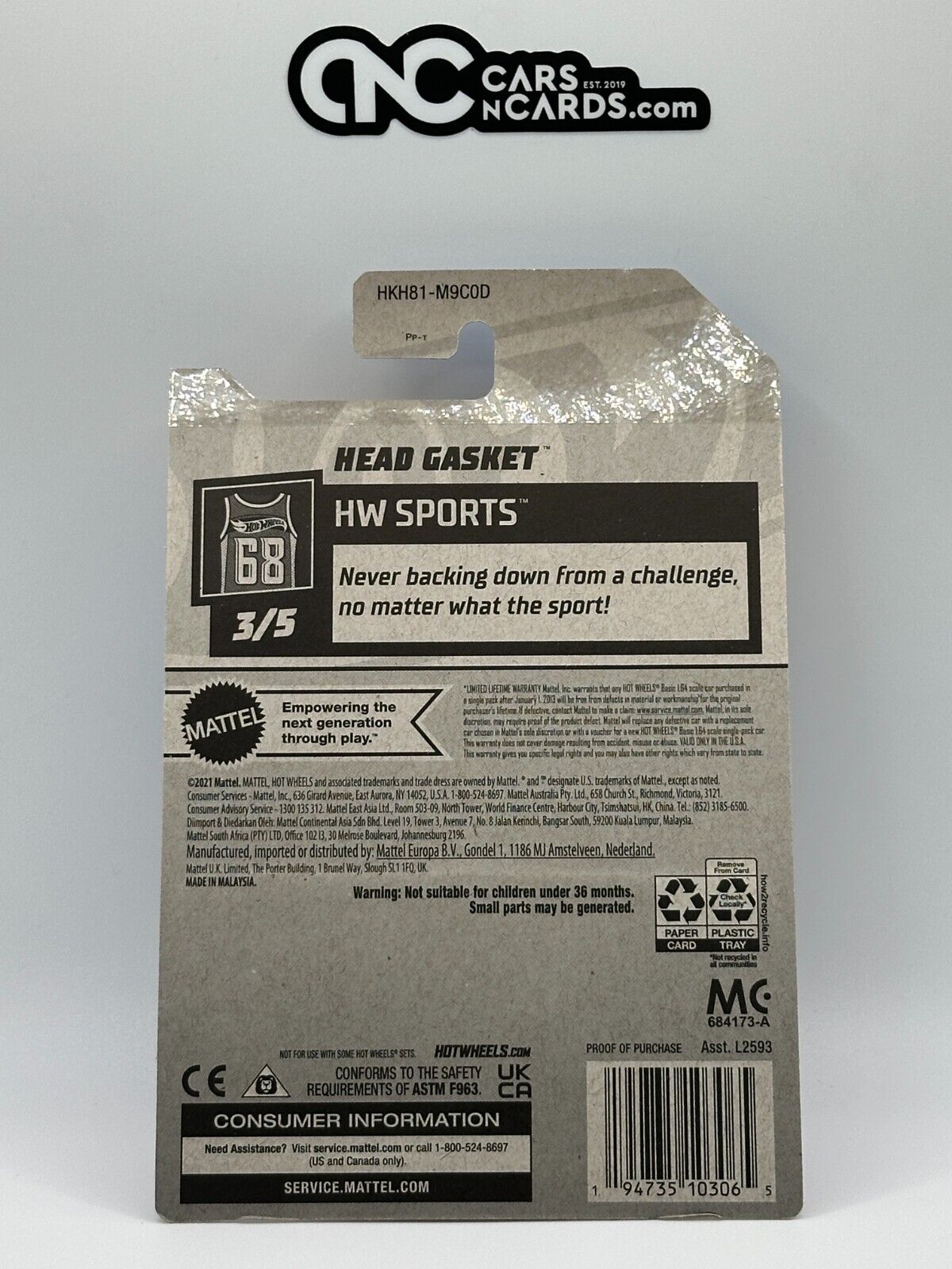 2023 Hot Wheels RLC Factory Sealed HW Sports 3/5 Head Gasket Blue