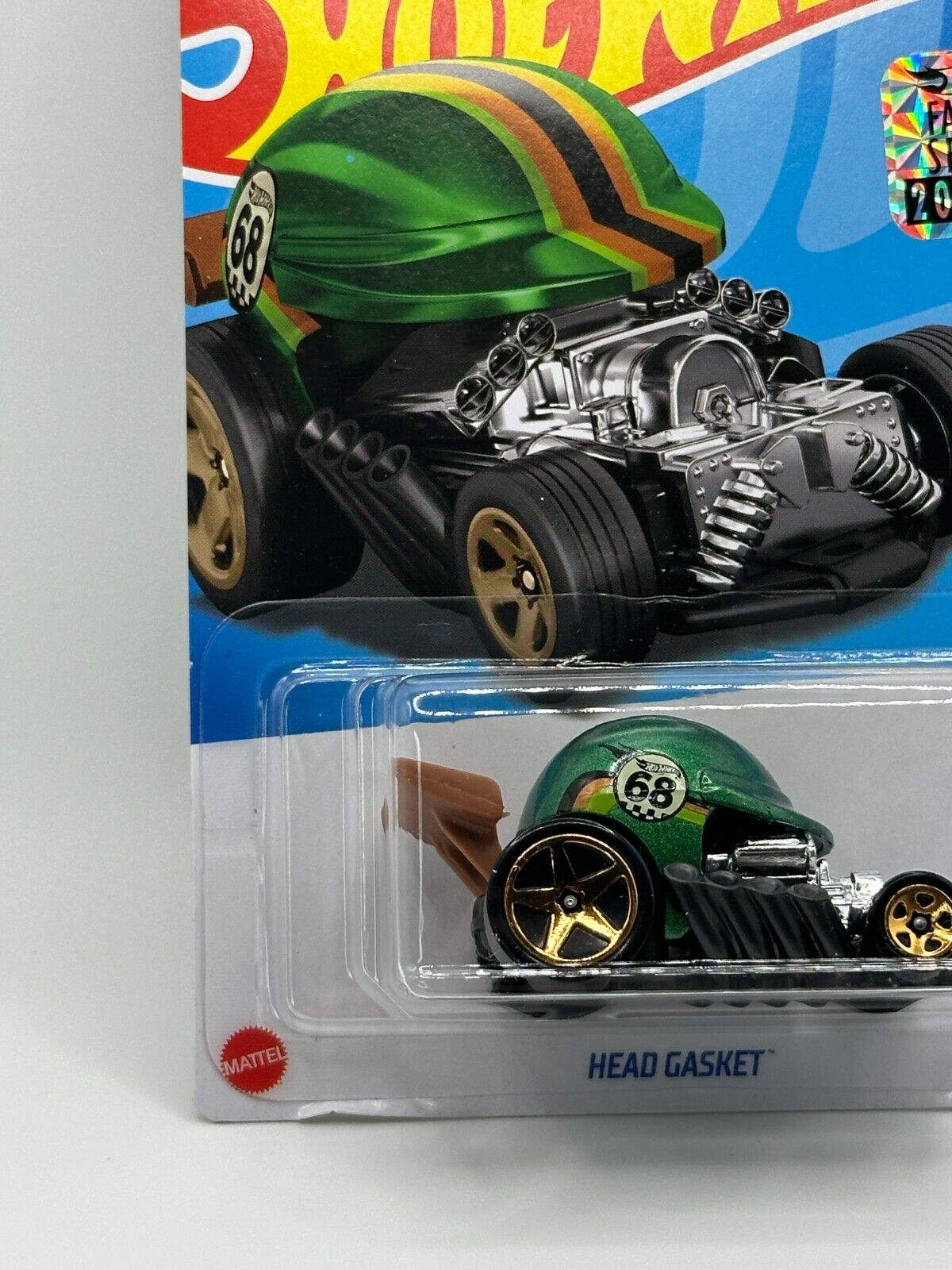 2023 Hot Wheels RLC Factory Sealed HW Sports 3/5 Head Gasket Green (Card Damage)