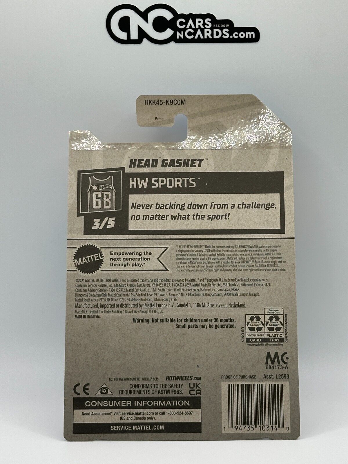 2023 Hot Wheels RLC Factory Sealed HW Sports 3/5 Head Gasket Green (Card Damage)
