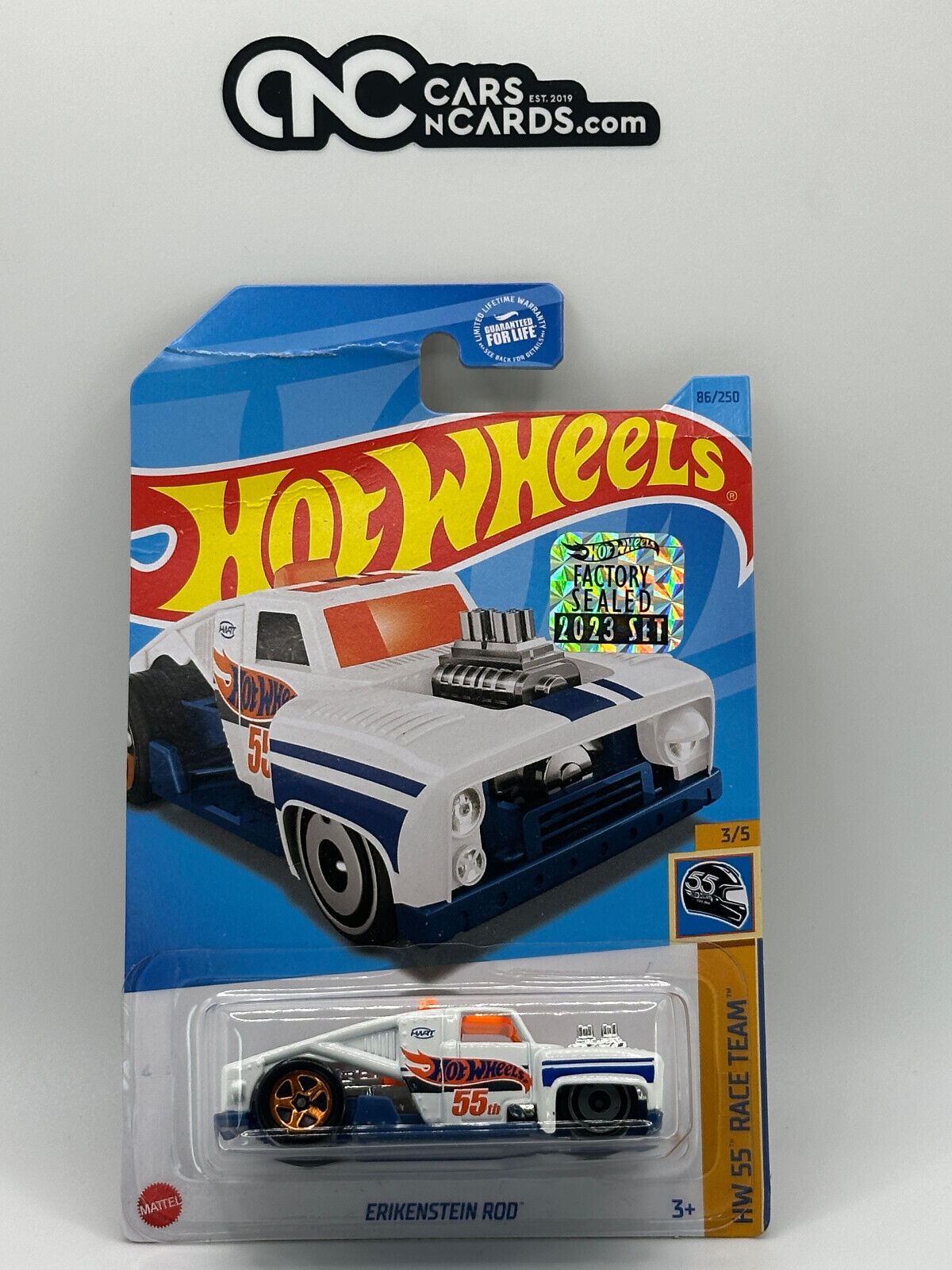2023 Hot Wheels RLC Factory Sealed Erikenstein Rod White (Card Crease)