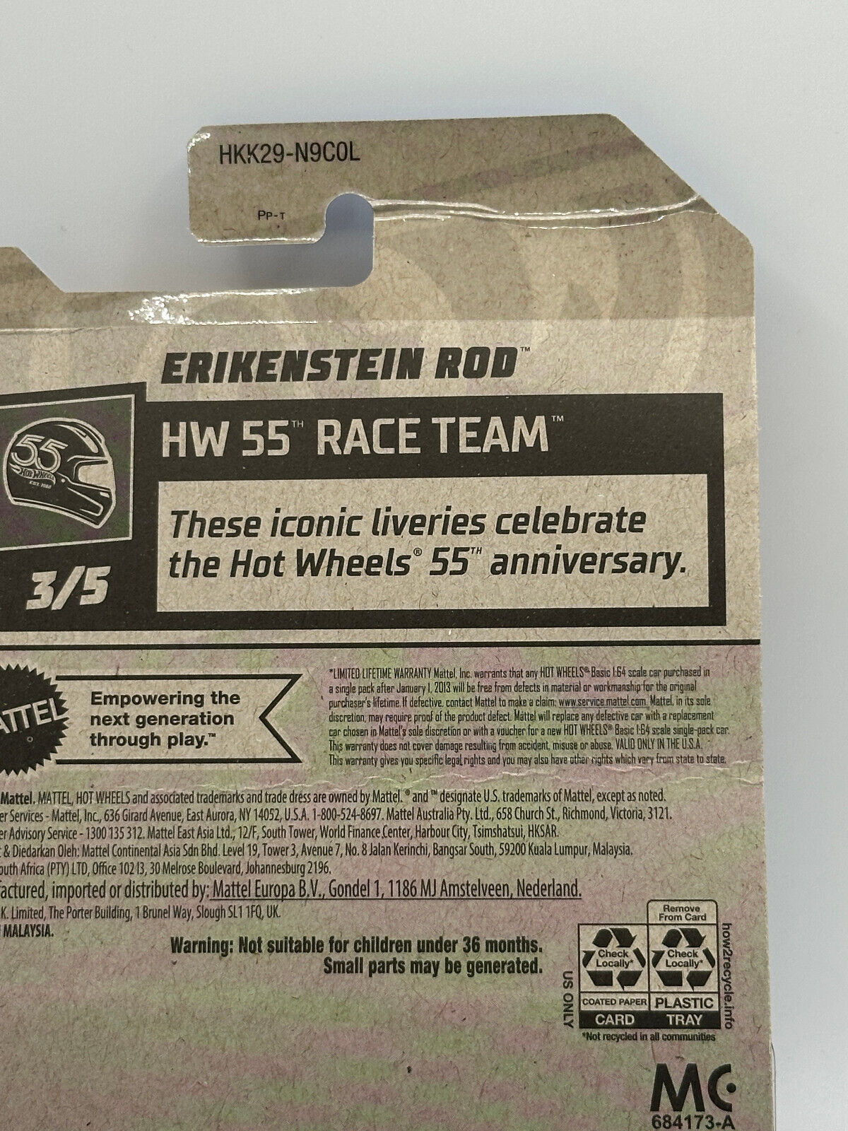 2023 Hot Wheels RLC Factory Sealed Erikenstein Rod White (Card Crease)