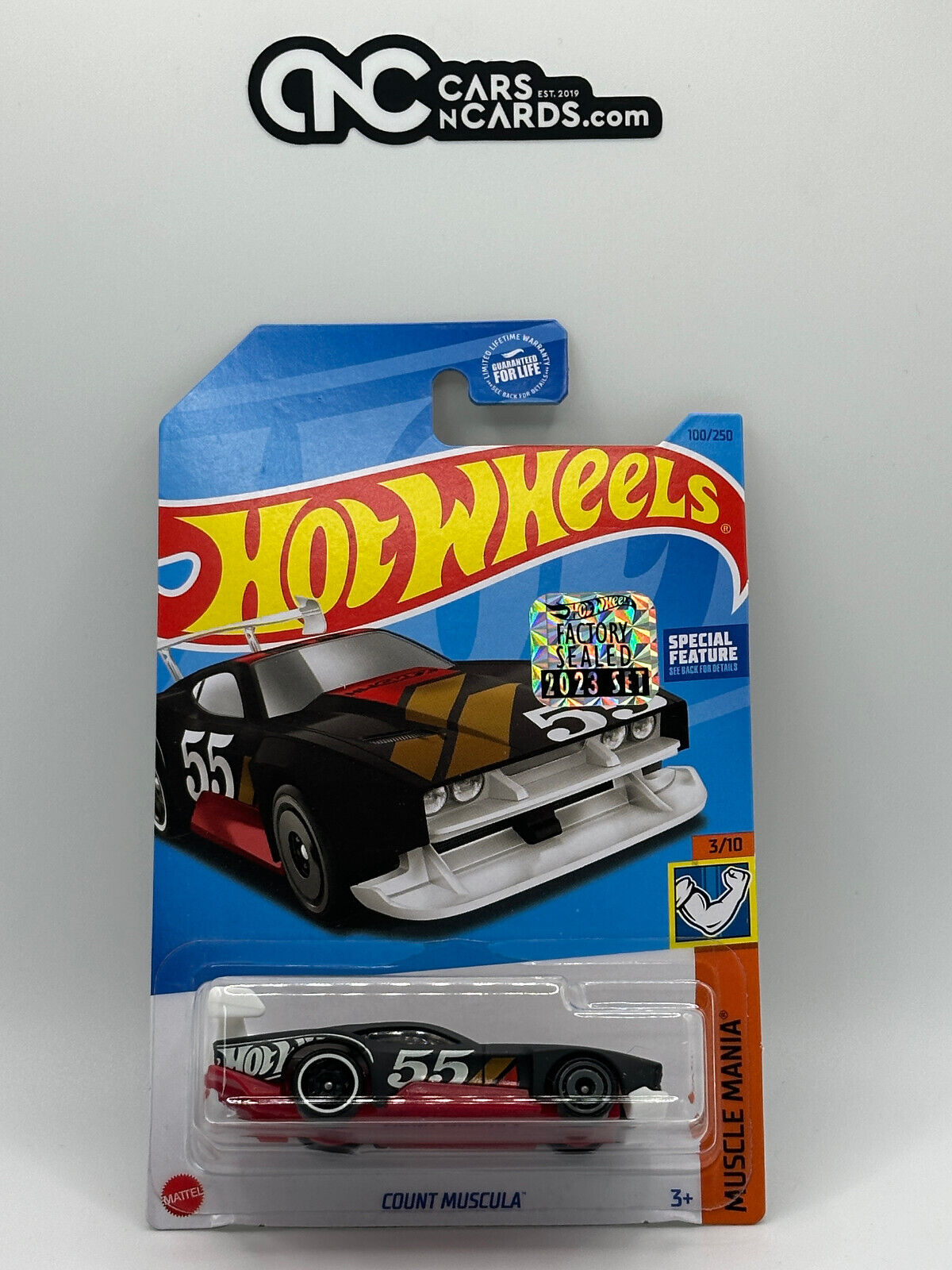 2023 Hot Wheels RLC Factory Sealed Count Muscula Black (Card Creases)
