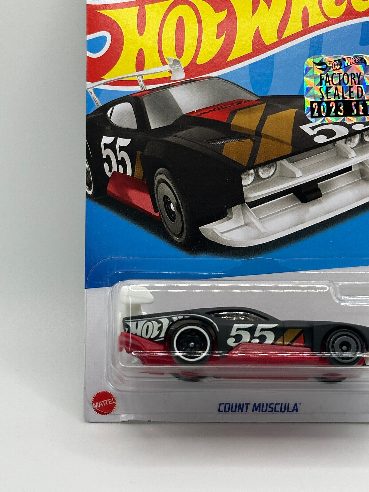 2023 Hot Wheels RLC Factory Sealed Count Muscula Black (Card Creases)