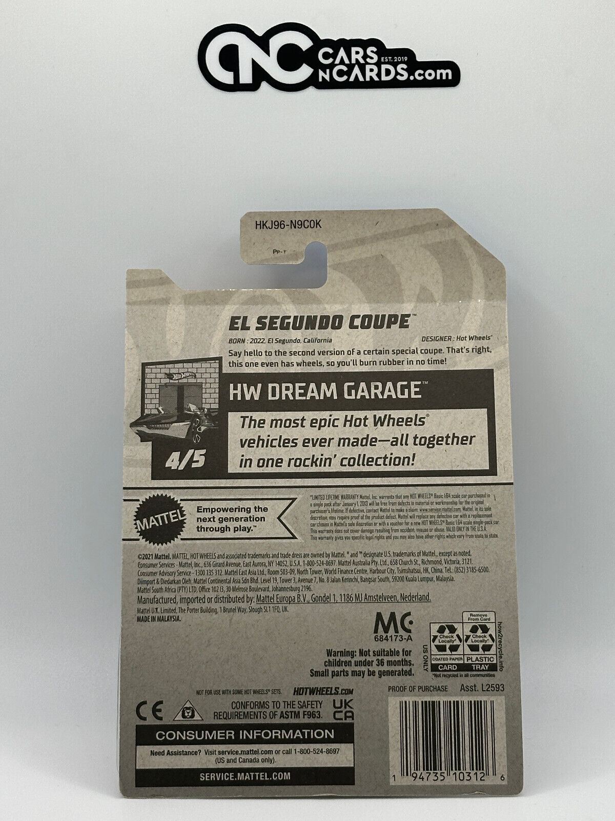 2023 Hot Wheels RLC Factory Sealed El Segundo Coupe Black