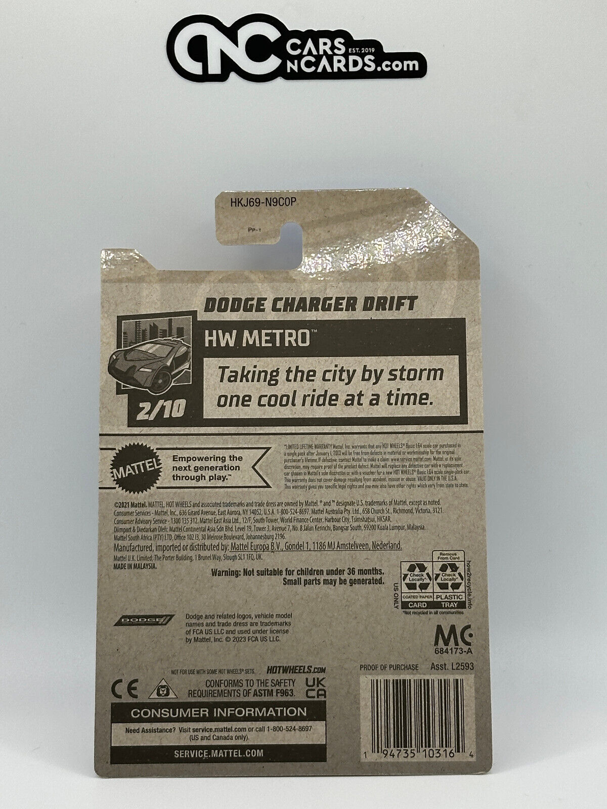 2023 Hot Wheels RLC Factory Sealed HW Metro 2/10 Dodge Charger Drift Police Car