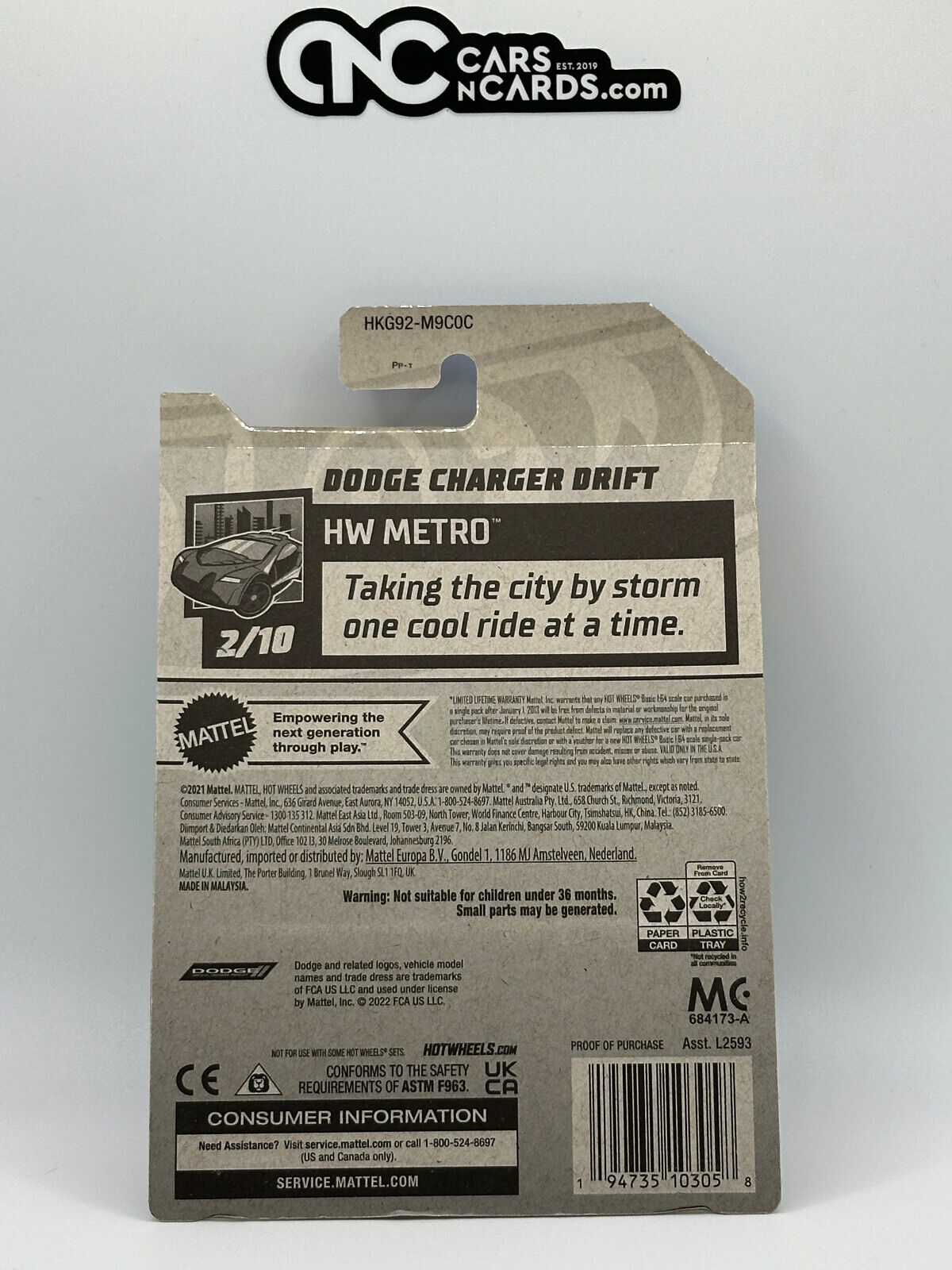 2023 Hot Wheels RLC Factory Sealed HW Metro Dodge Charger Drift (Card Damage)