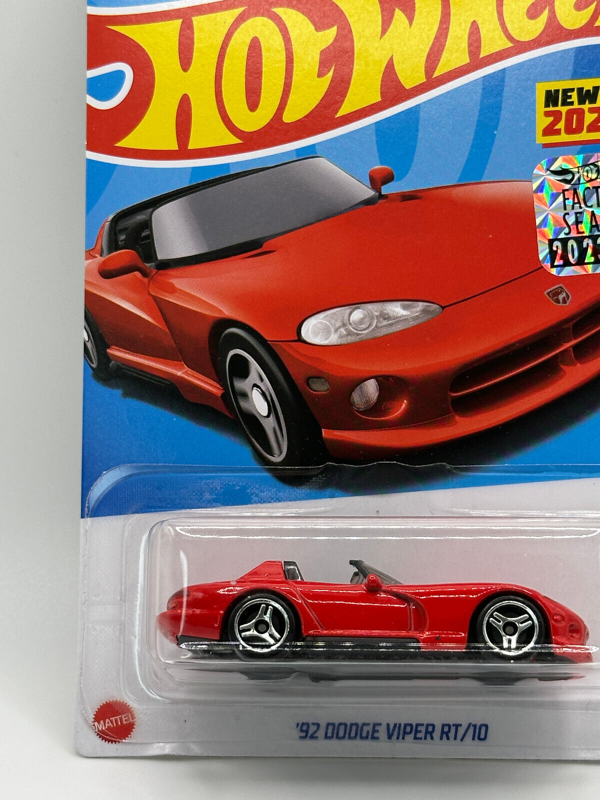 2023 Hot Wheels RLC Factory Sealed '92 Dodge Viper RT/10 Red (Card Creases)