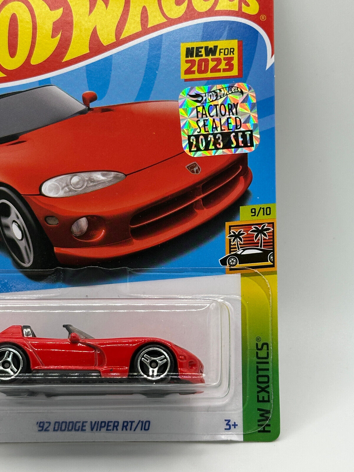 2023 Hot Wheels RLC Factory Sealed '92 Dodge Viper RT/10 Red (Card Creases)