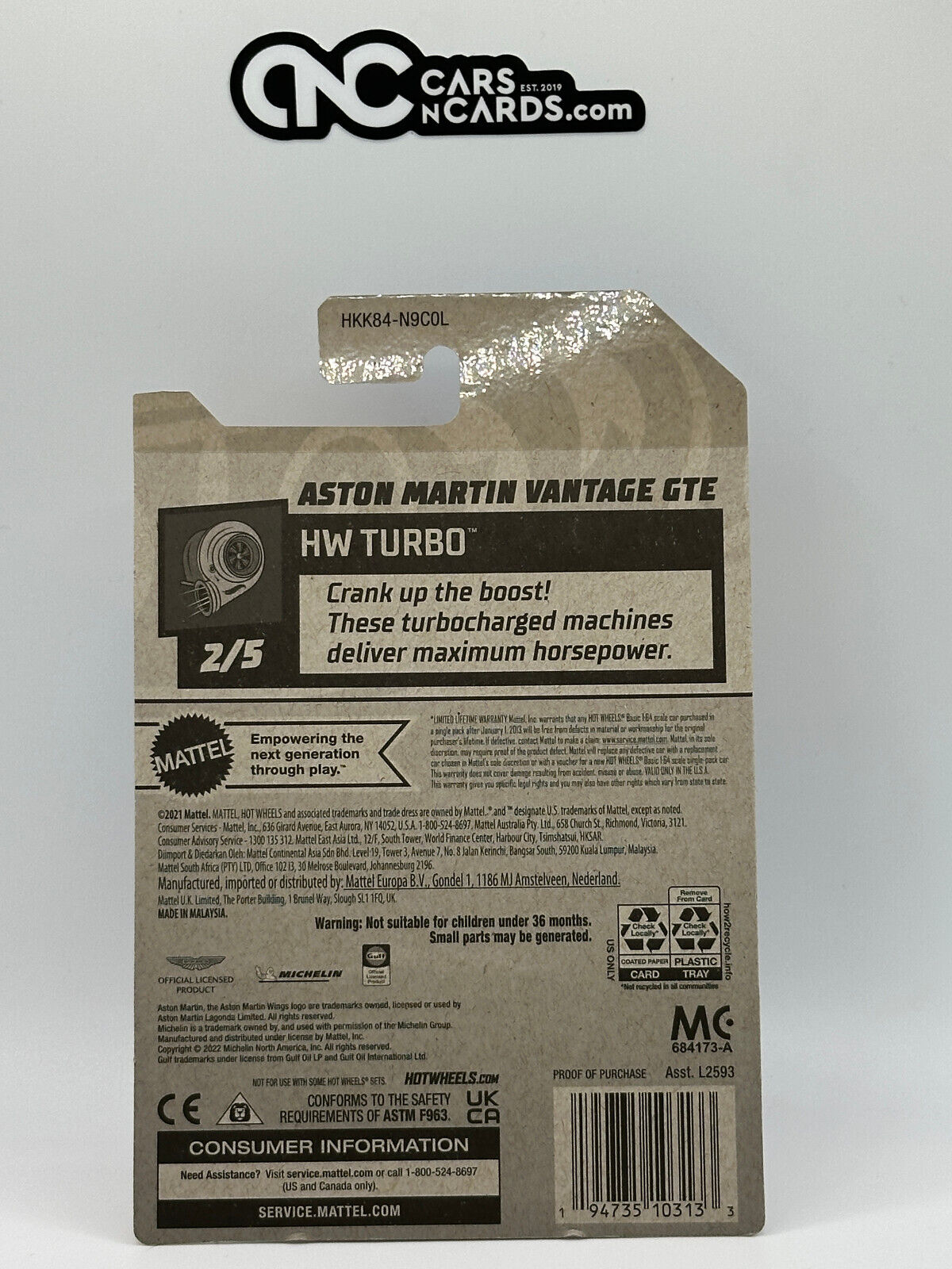 2023 Hot Wheels RLC Factory Sealed Aston Martin Vantage GTE Gulf White 98/250