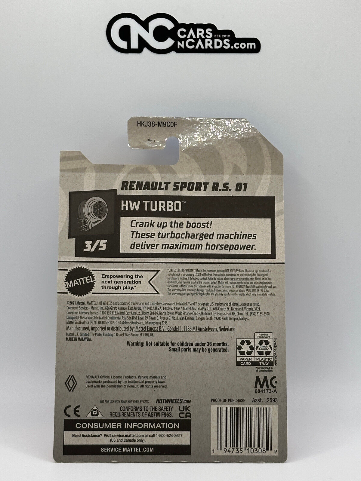 2023 Hot Wheels RLC Factory Sealed HW Turbo Renault Sport R.S. 01 Red 134/250