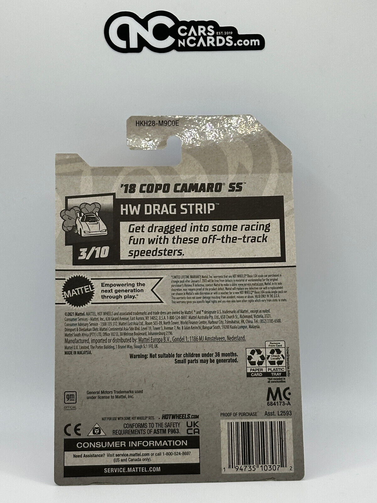 2023 Hot Wheels RLC Factory Sealed HW Drag Strip 18 Copo Camaro SS White 106/250