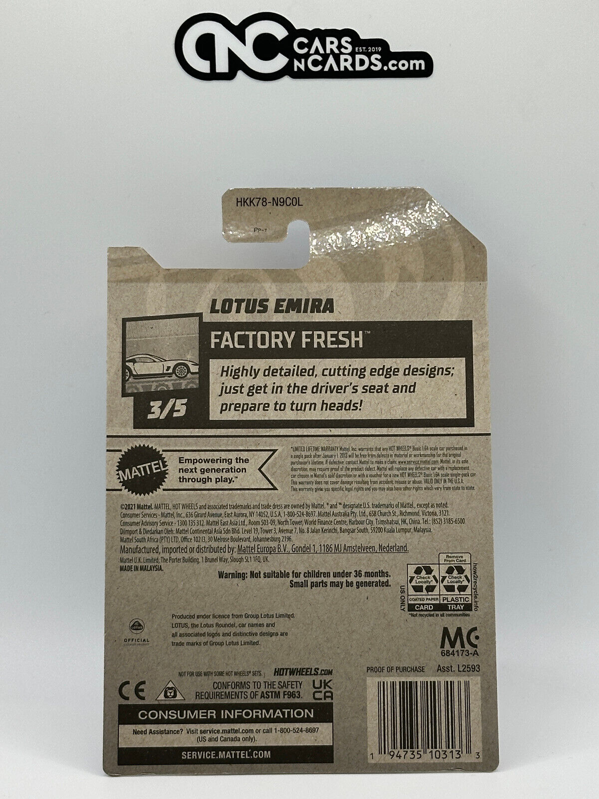 2023 Hot Wheels RLC Factory Sealed Factory Fresh 3/5 Lotus Emira 121/250