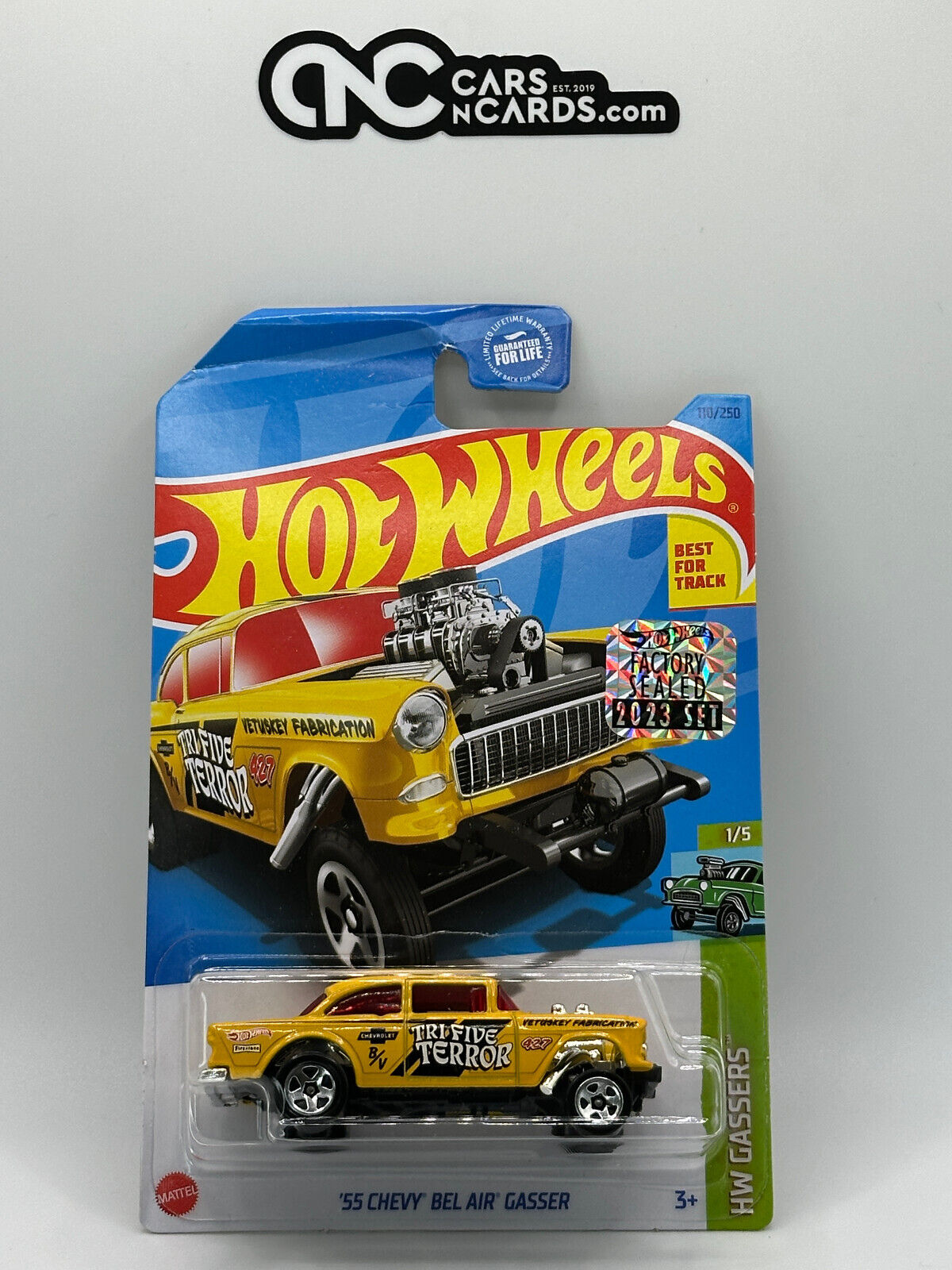 2023 Hot Wheels RLC Factory Sealed '55 Chevy Bel Air Gasser (Card Damaged)
