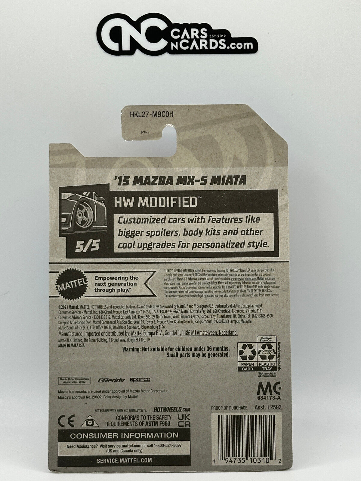 2023 Hot Wheels RLC Factory Sealed Zamac '15 Mazda MX-5 Miata (Soft Corners)