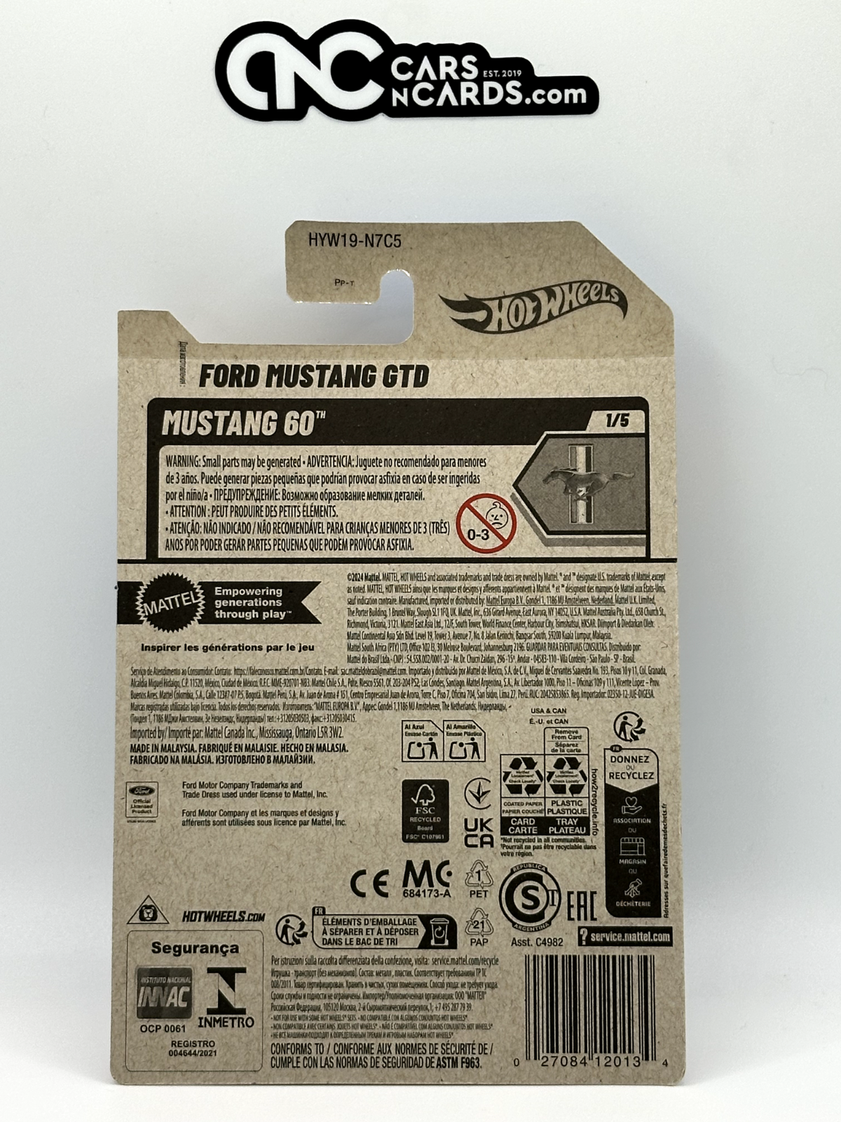 2025 Hot Wheels Mustang 60 #1/5 Ford Mustang GTD