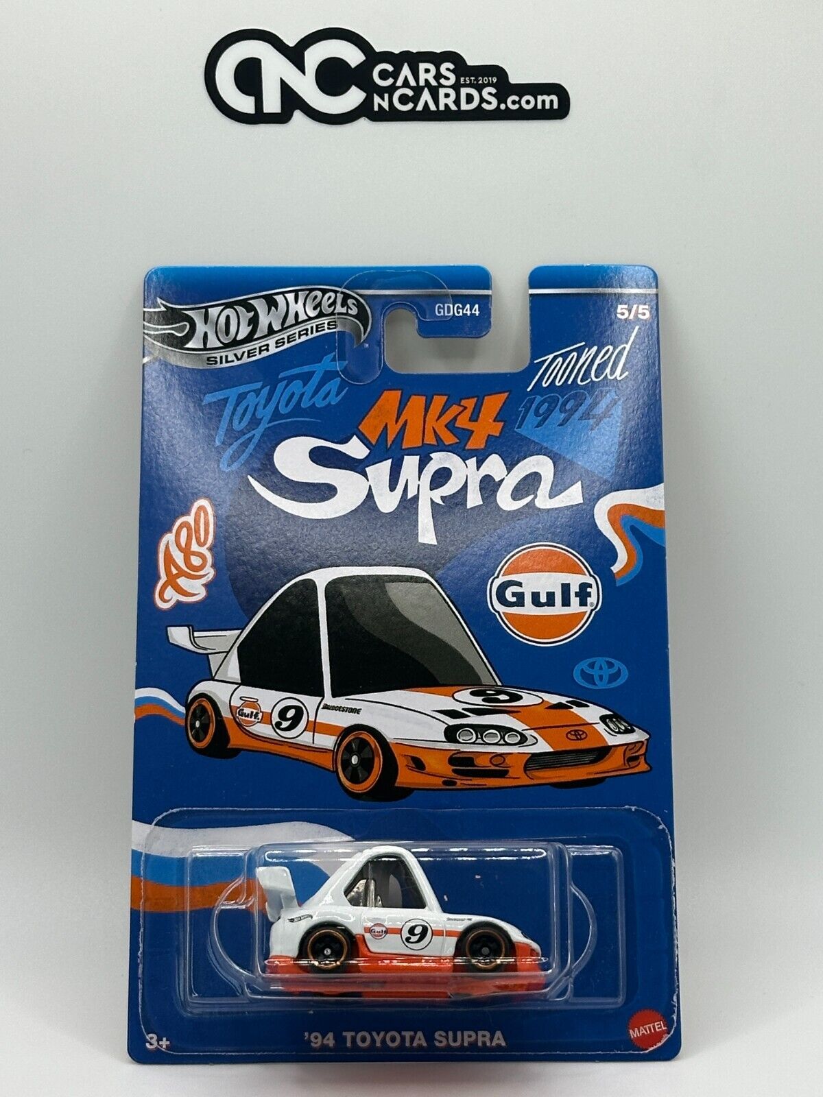 2025 Hot Wheels Silver Series Tooned GULF 5/5 '94 Toyota Supra