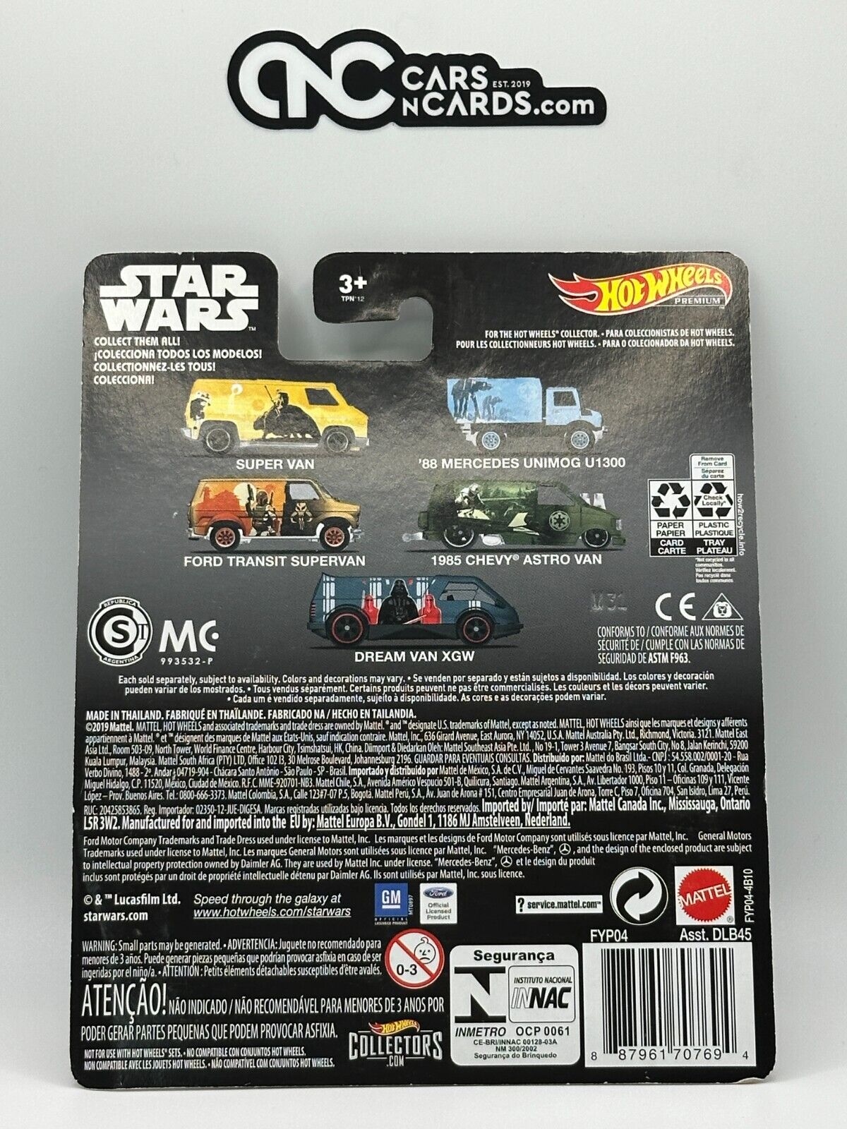 2019 Hot Wheels Premium Star Wars 1985 Chevy Astro Van (Card Crease)