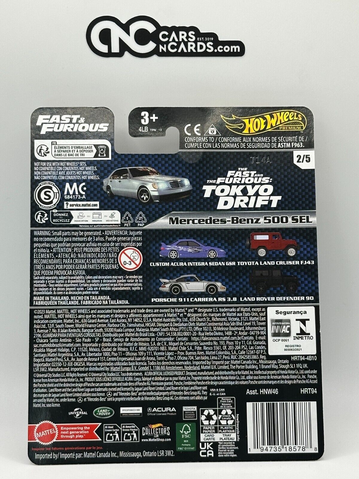 2024 Hot Wheels Premium Fast & Furious #2/5 Mercedes-Benz 500 SEL