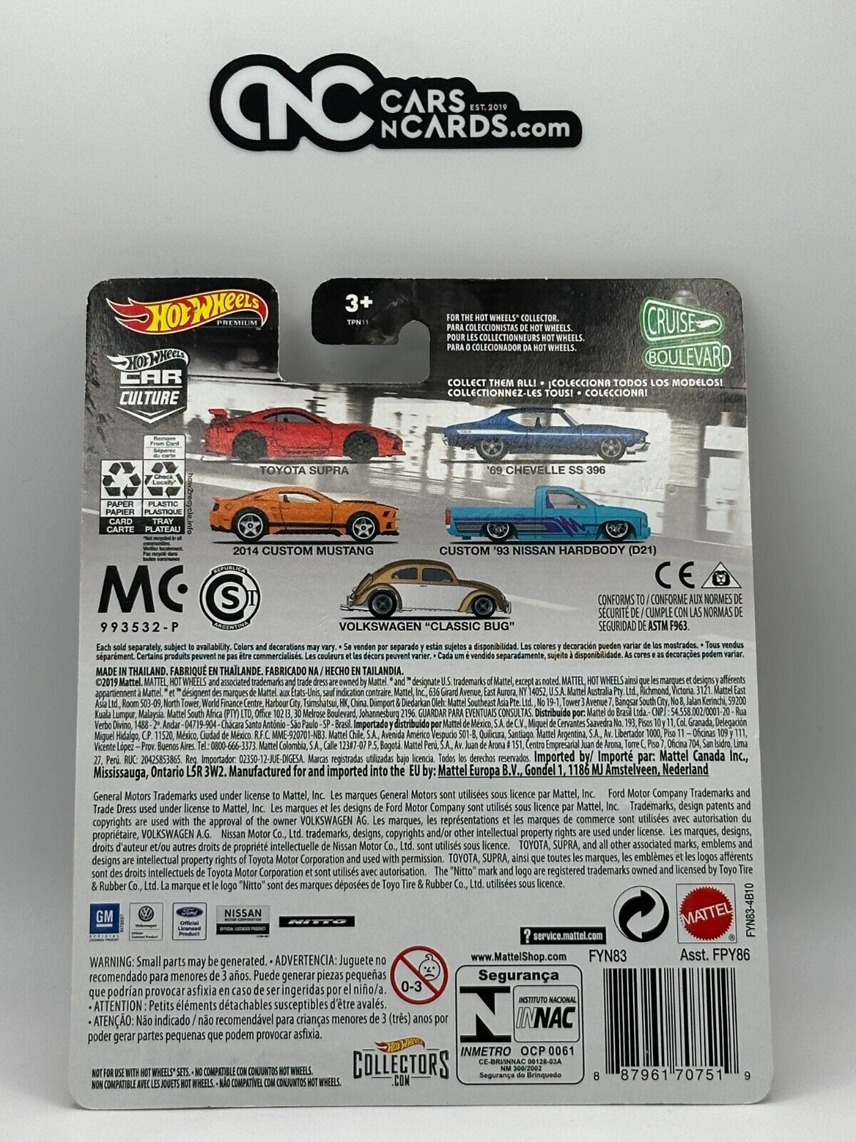 2019 Hot Wheels Premium Car Culture Cruise Boulevard 3/5 2014 Custom Mustang