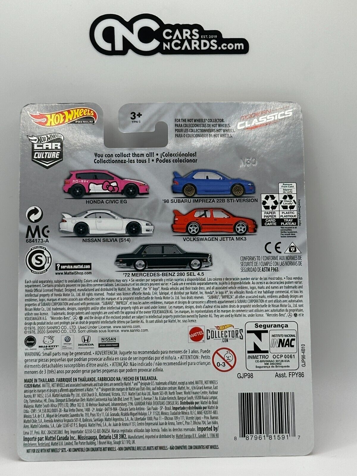 2020 Hot Wheels Premium Car Culture Modern Classics 4/5 Volkswagen Jetta MK3