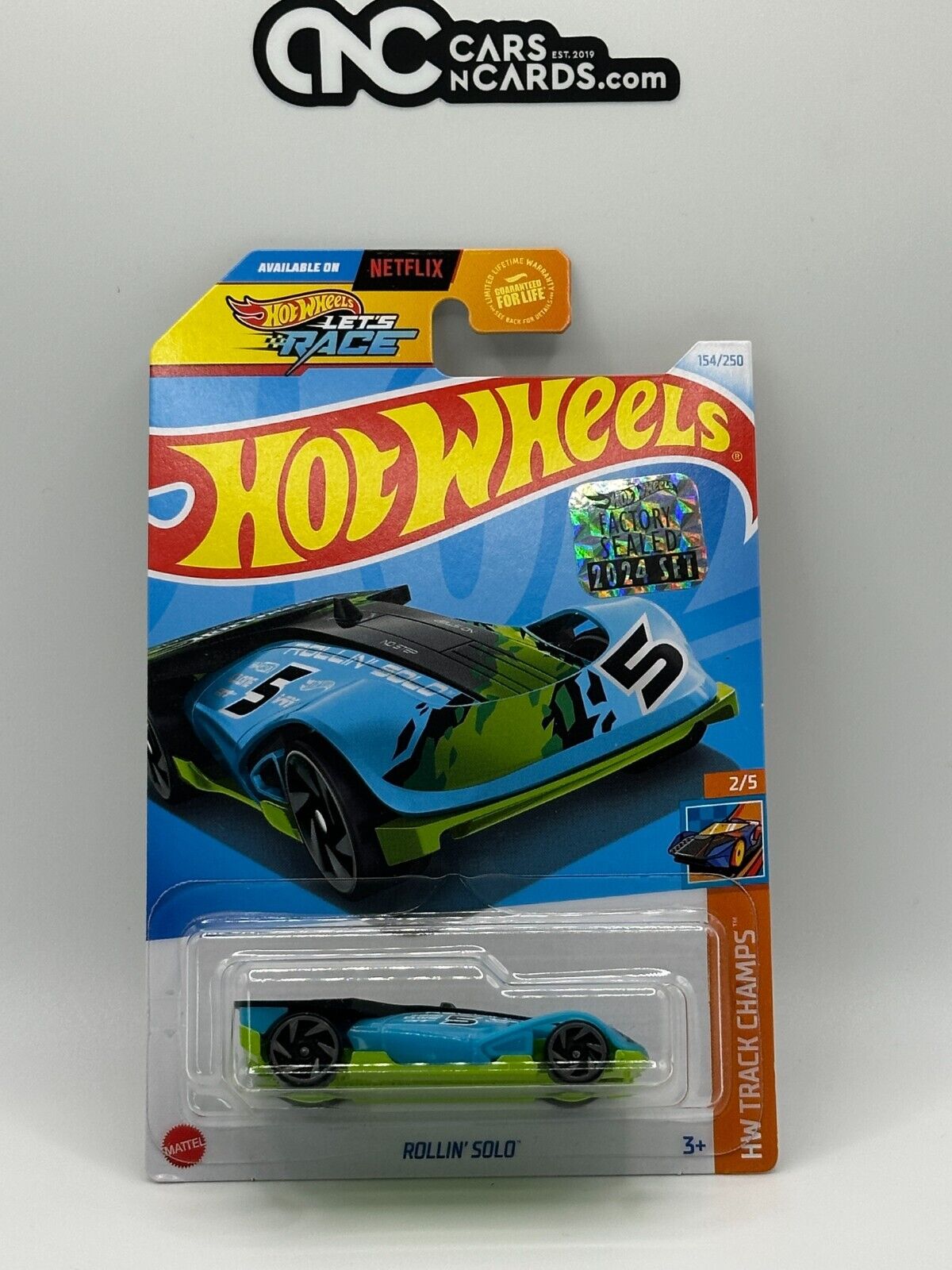 2024 Hot Wheels RLC Factory Sealed Track Champs 2/5 Rollin' Solo 154/250 Blue