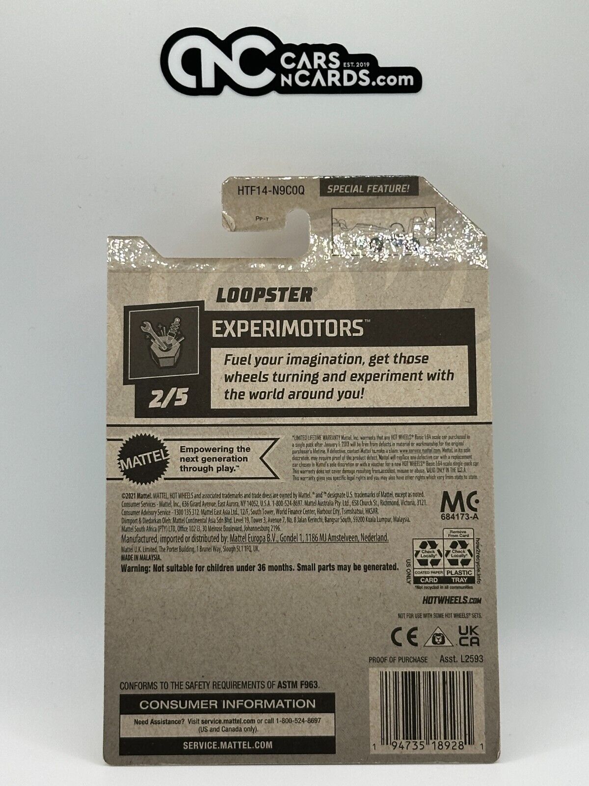 2024 Hot Wheels RLC Factory Sealed Experimotors 2/5 Loopster Green (Card Crease)