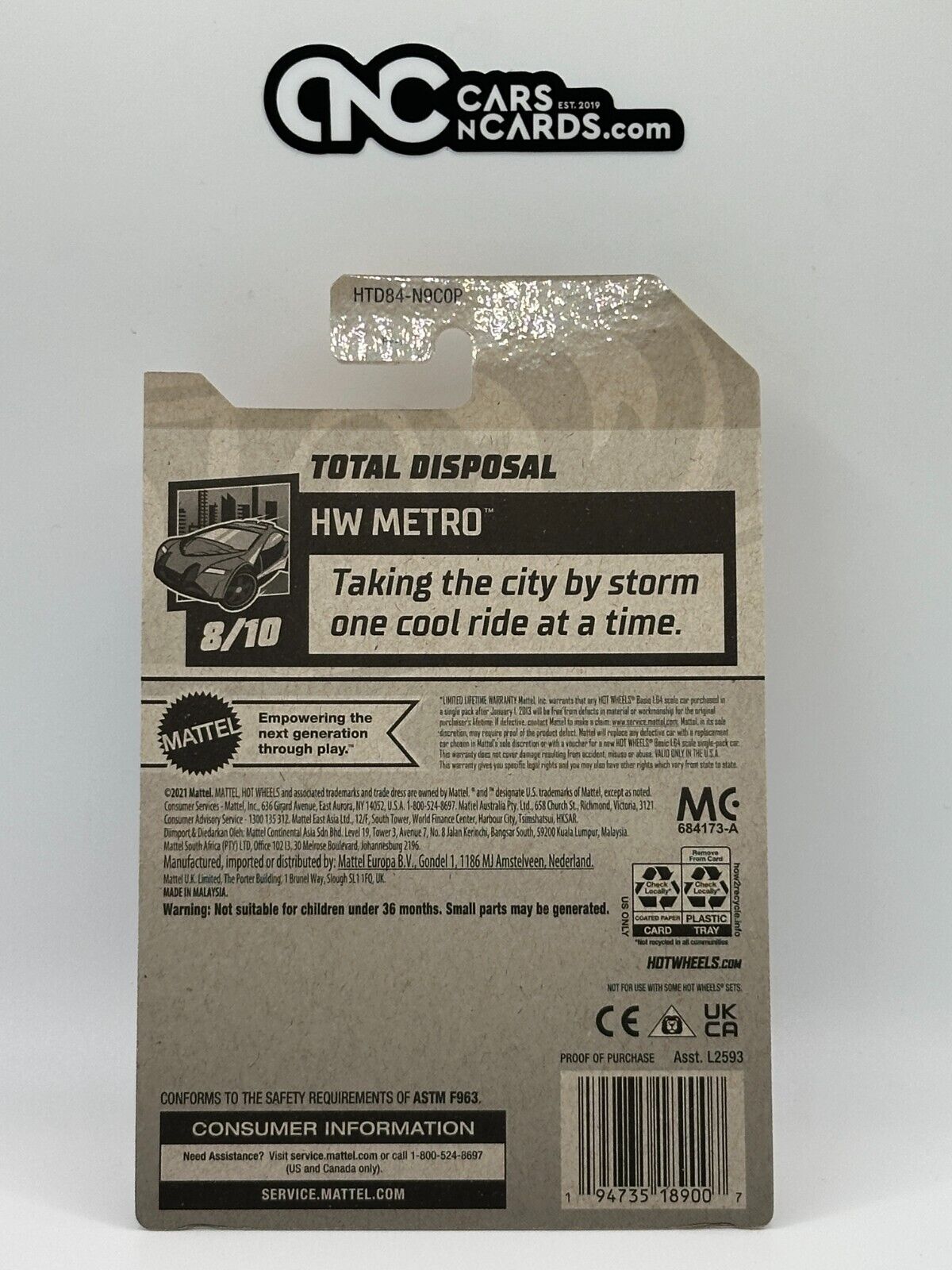 2024 Hot Wheels RLC Factory Sealed HW Metro 8/10 Total Disposal Trash Truck