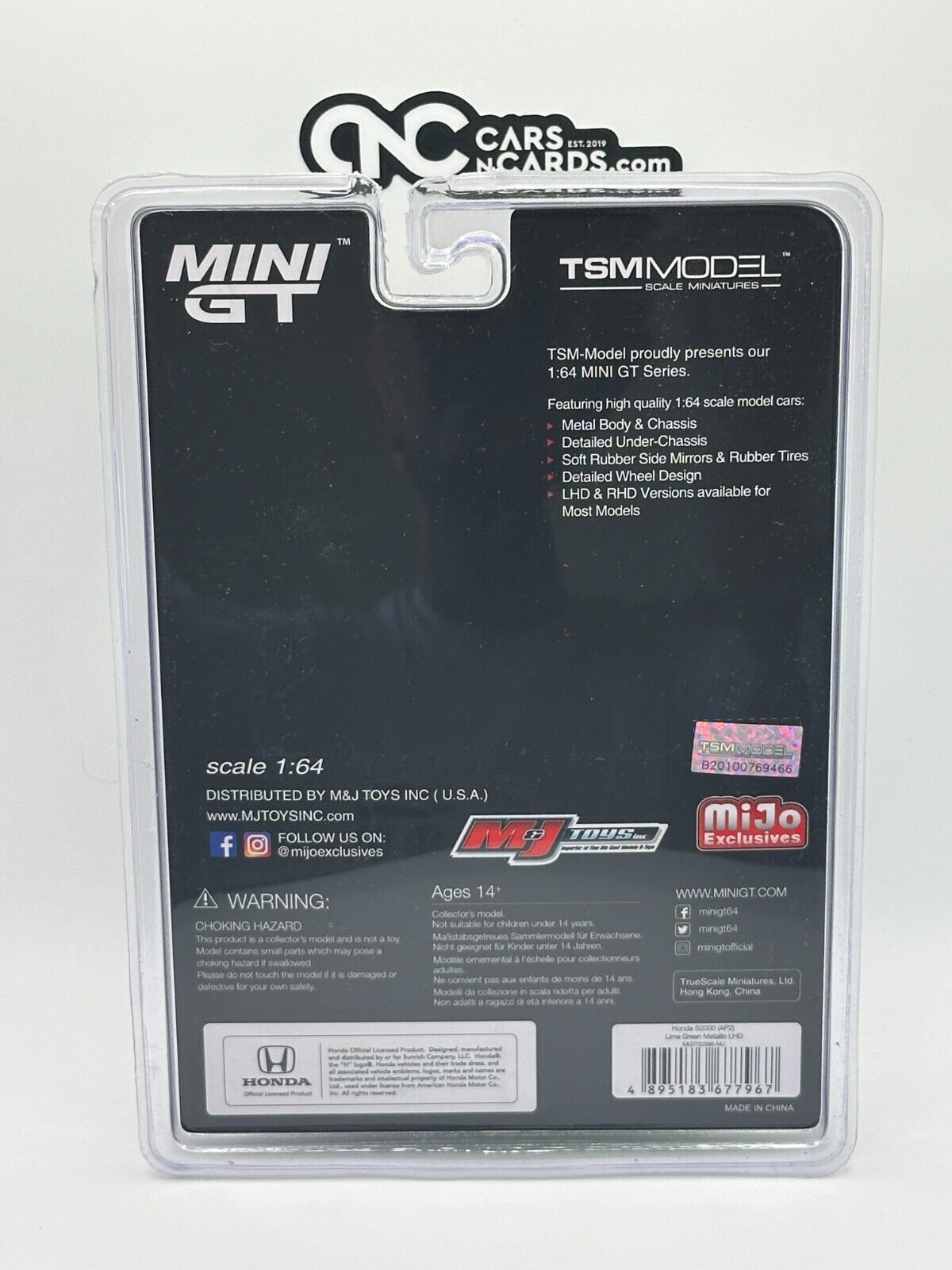 Mini GT MIJO Exclusives Honda S2000 Lime Green Metallic 396