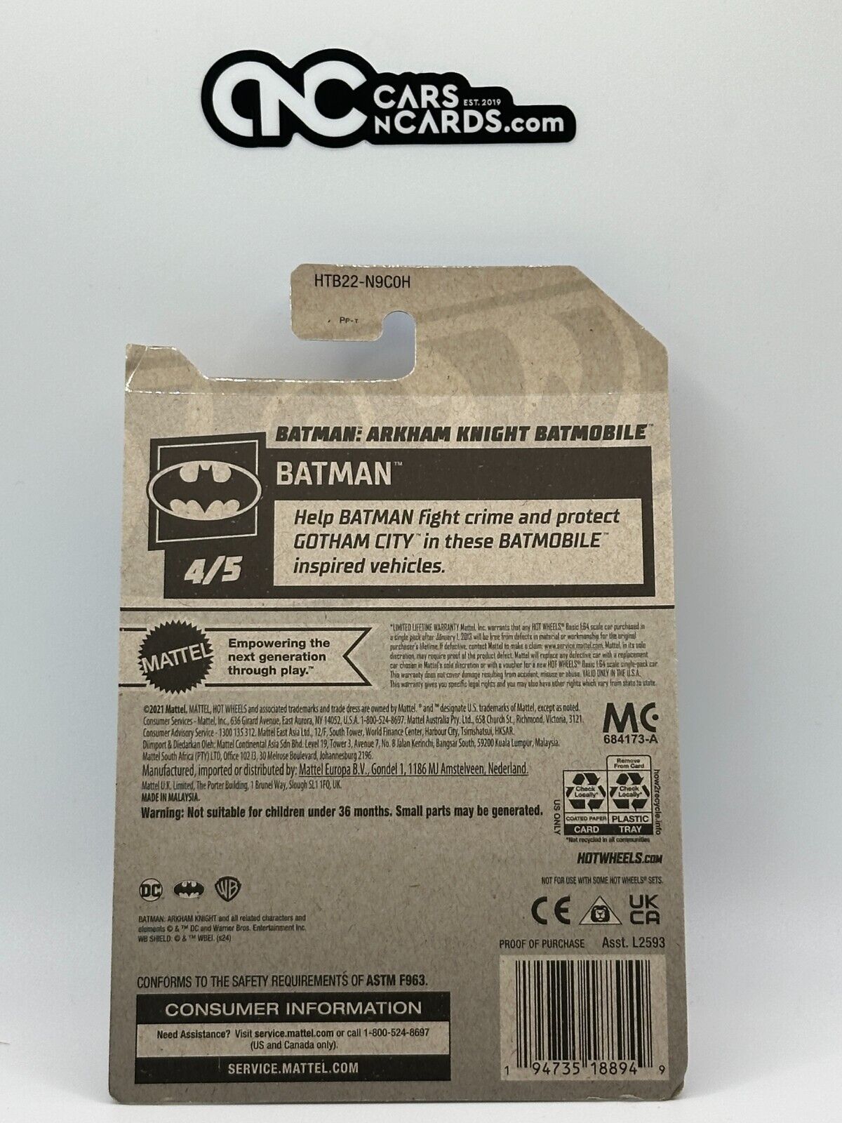 2024 Hot Wheels RLC Factory Sealed Batman Arkham Knight Batmobile (Soft Corner)