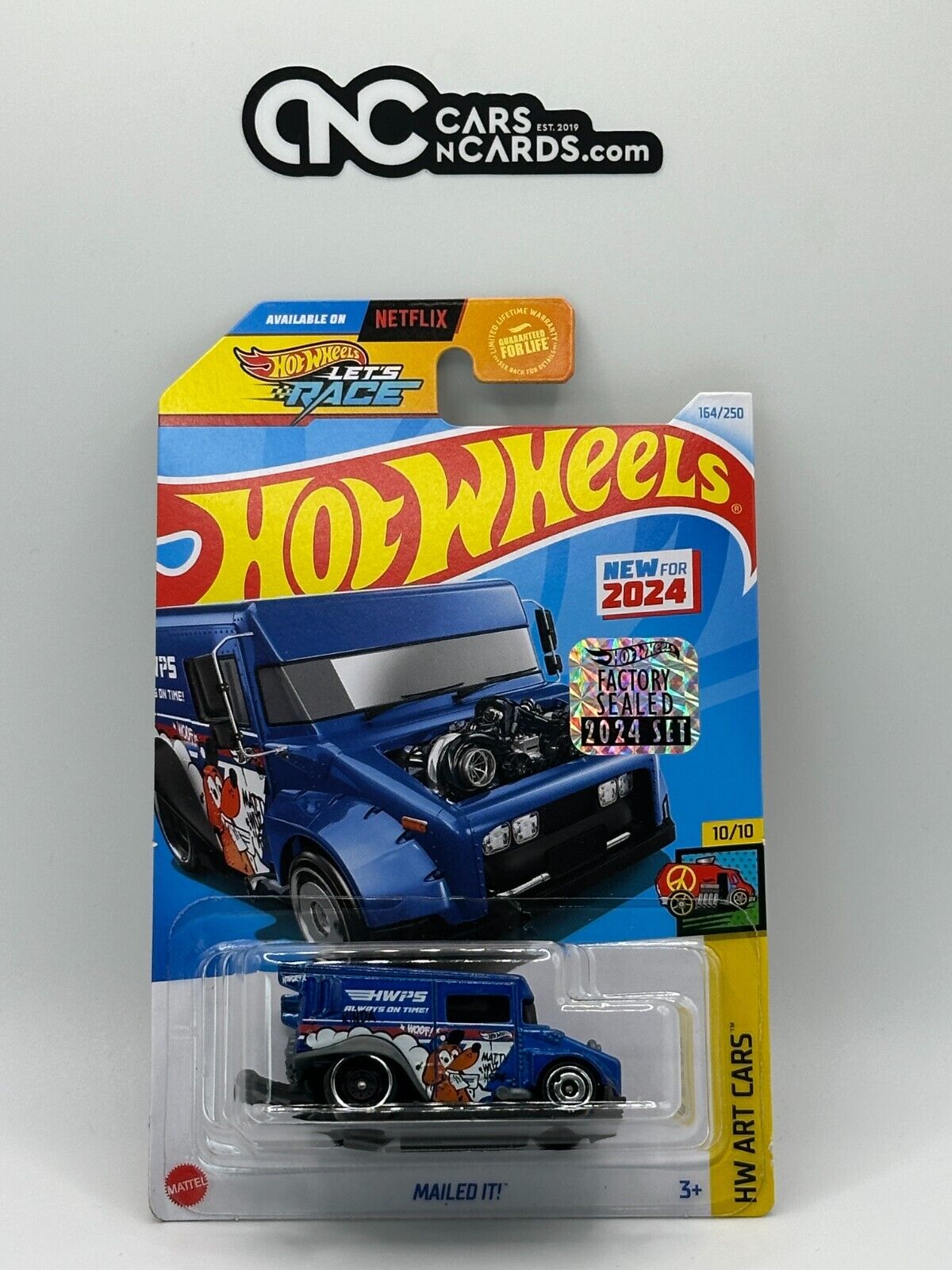 2024 Hot Wheels RLC Factory Sealed HW Art Cars 10/10 Mailed It! 164/250 Blue