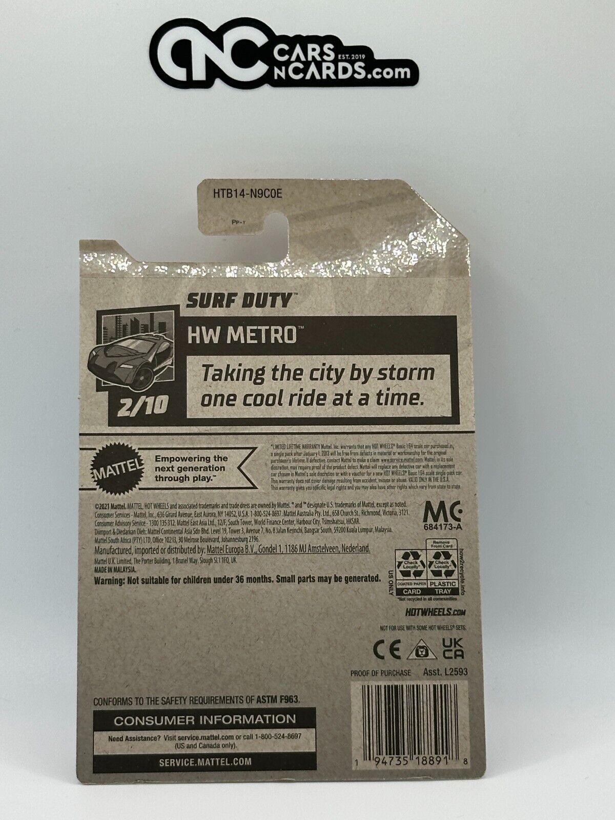 2024 Hot Wheels RLC Factory Sealed HW Metro 2/10 Surf Duty 105/250 Blue