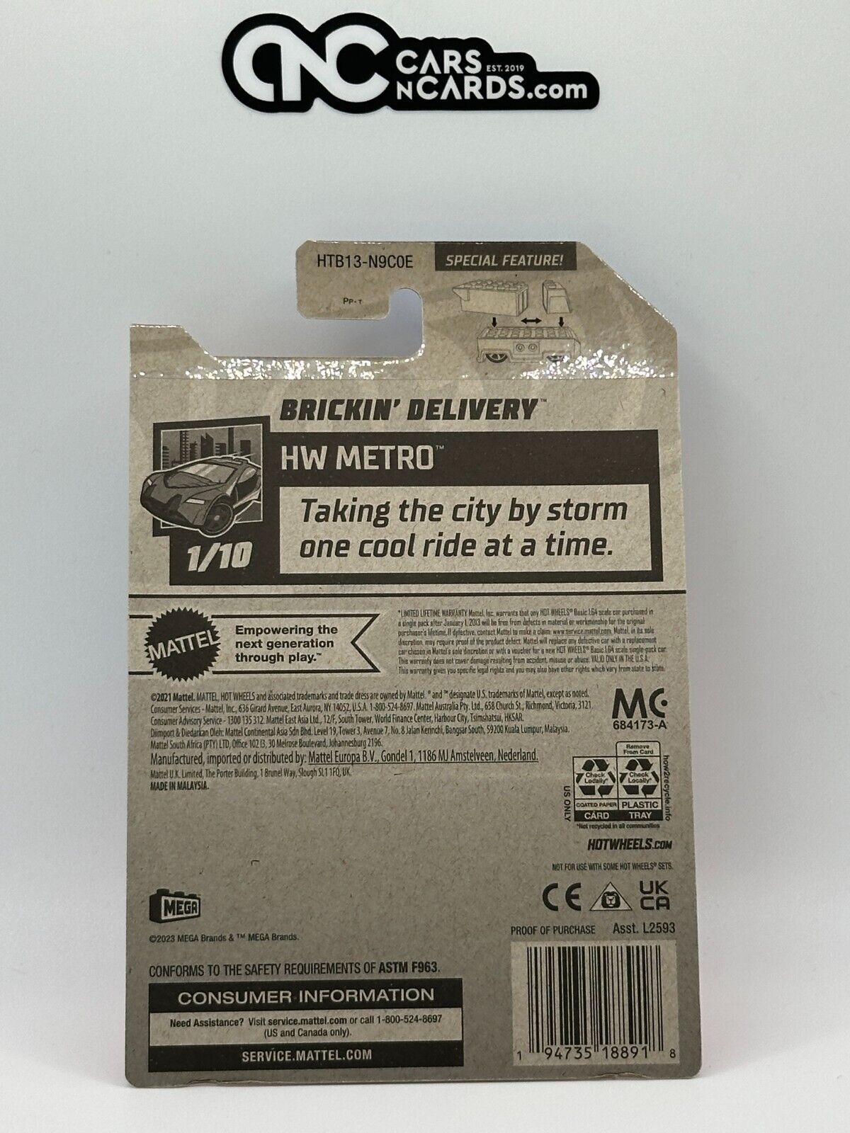2024 Hot Wheels RLC Factory Sealed HW Metro 1/10 Brickin' Delivery 104/250 Fire