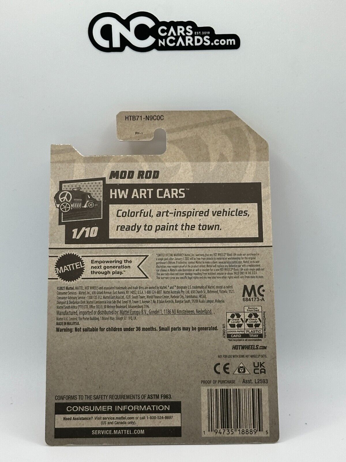 2024 Hot Wheels RLC Factory Sealed HW Art Cars 1/10 Mod Rod 61/250