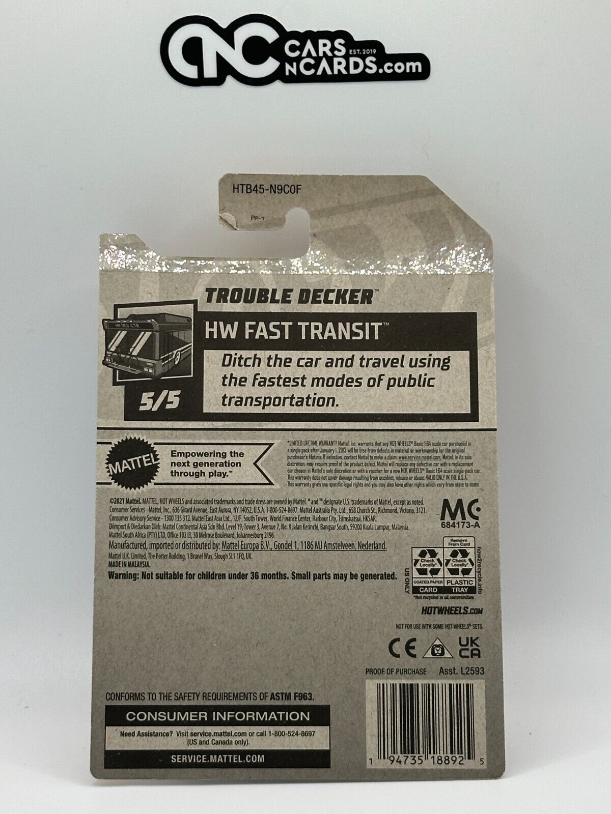 2024 Hot Wheels RLC Factory Sealed Fast Transit 5/5 Trouble Decker (Card Crease)