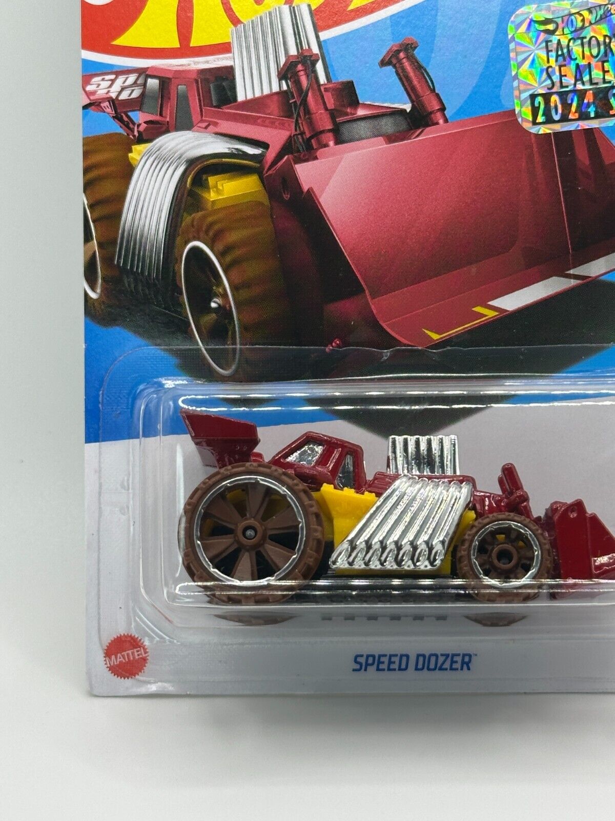 2024 Hot Wheels RLC Factory Sealed HW Metro 5/10 Speed Dozer Red (Card Crease)